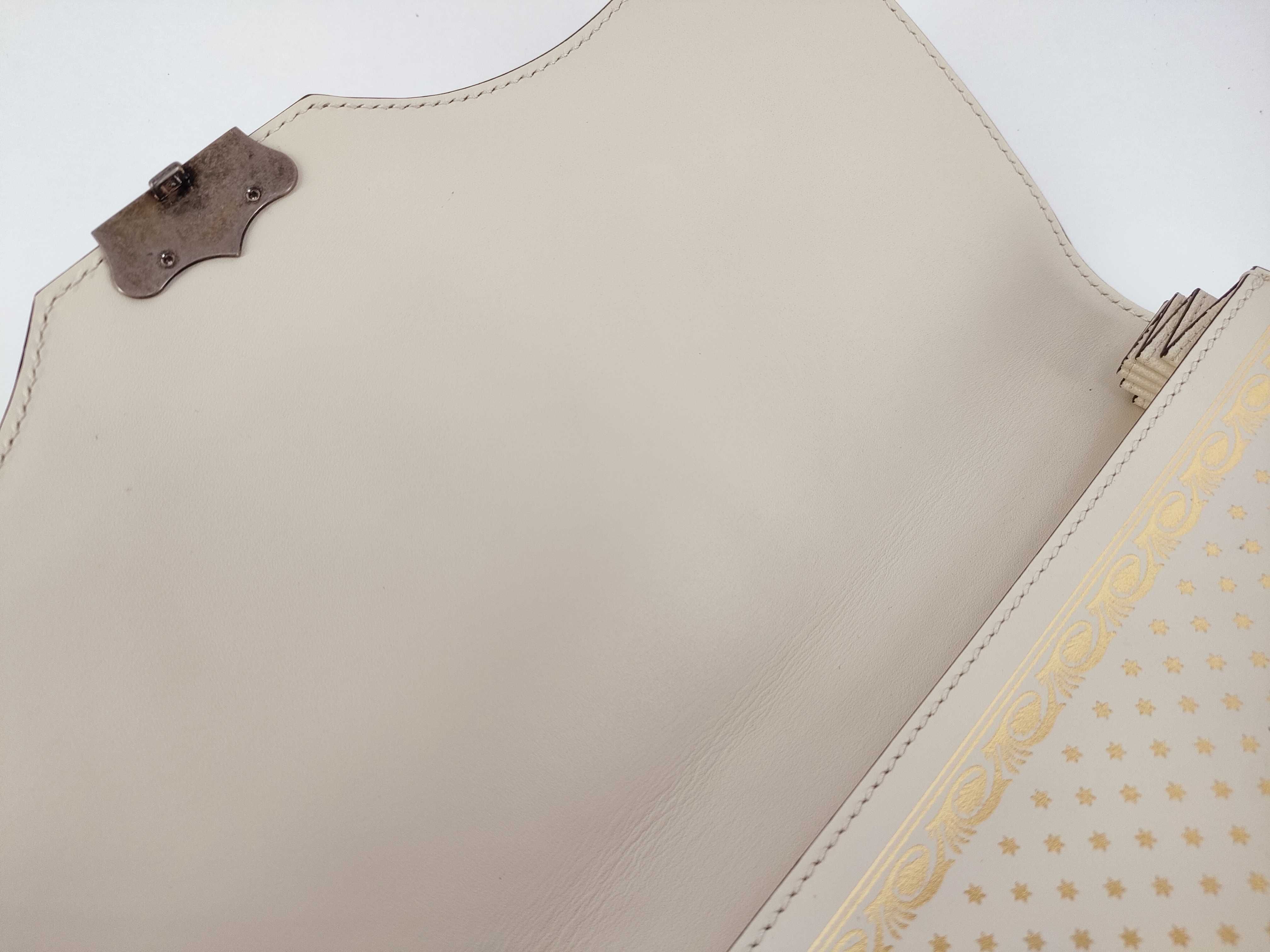 Guccissie Leather Clutch Bag Beige 510422 Star Engraved Clutch Bag — view 6