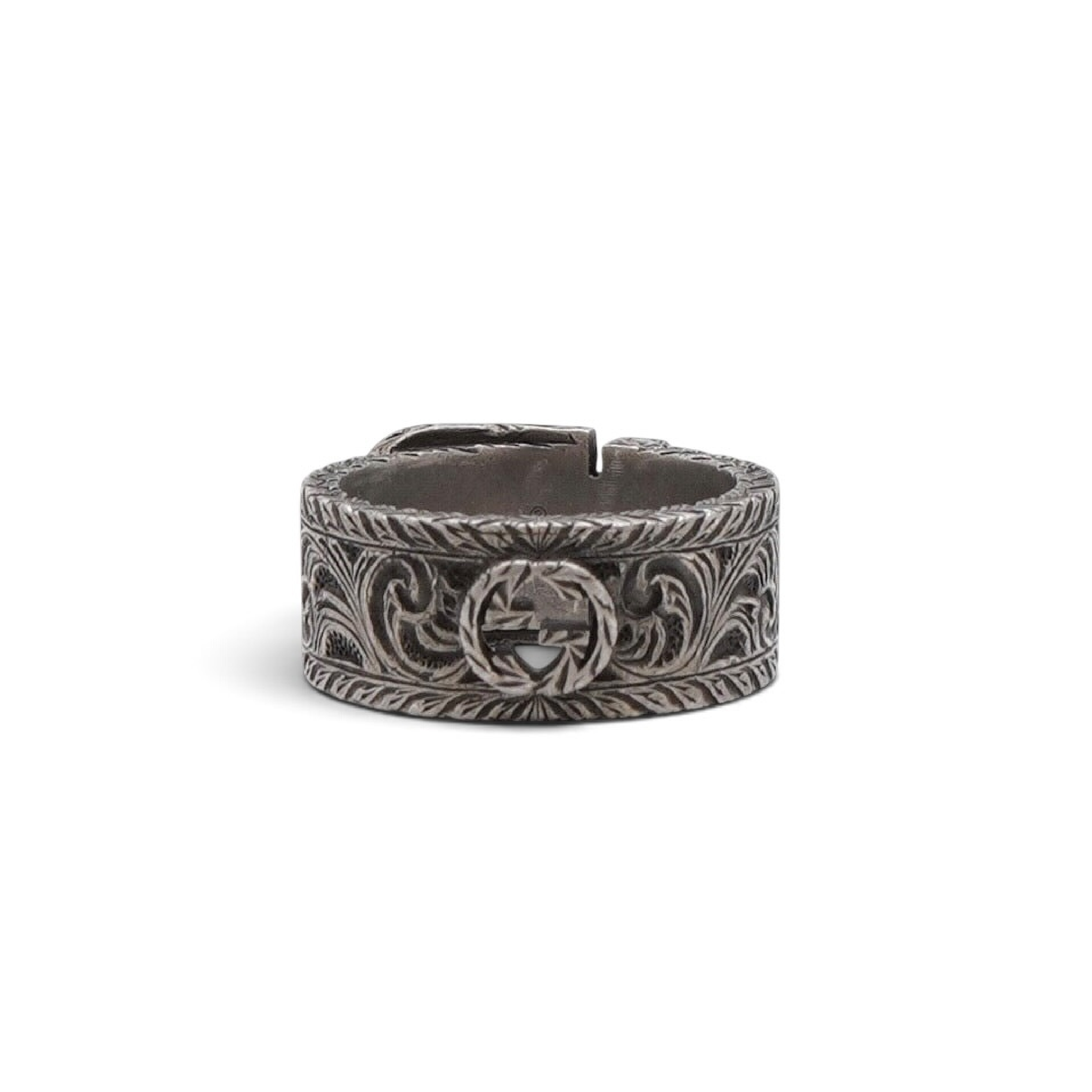 belt motif ring, sterling silver (925), men's size 23.5. — view 4