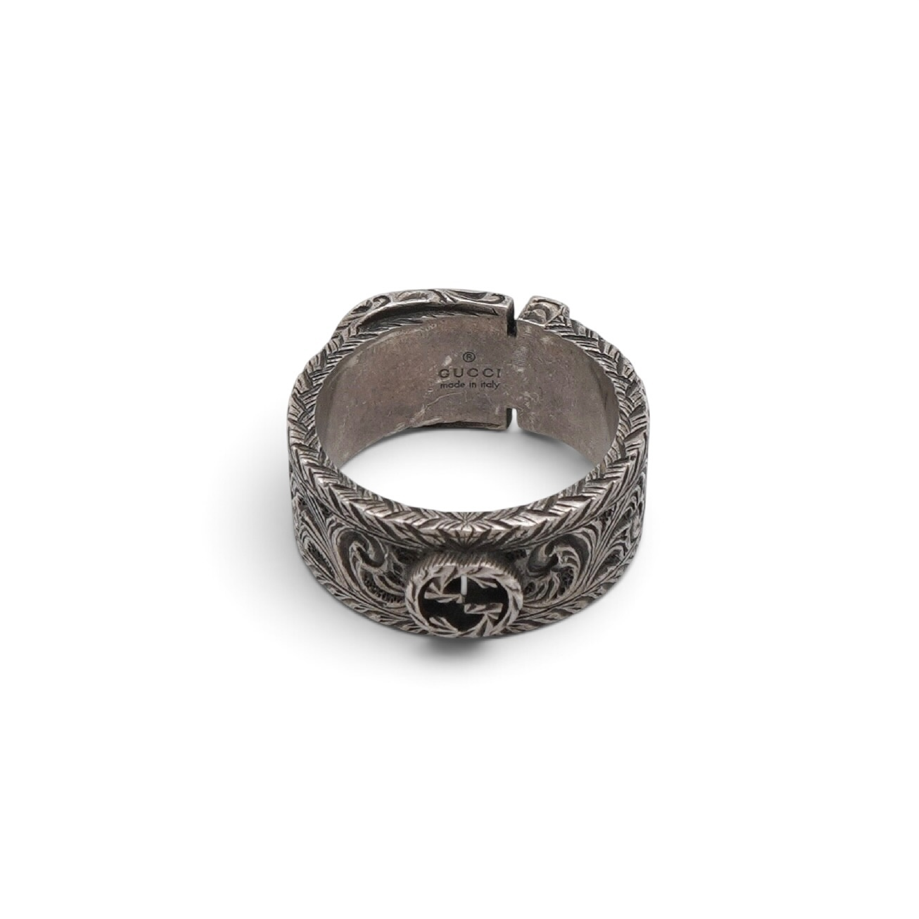 belt motif ring, sterling silver (925), men's size 23.5. — view 10