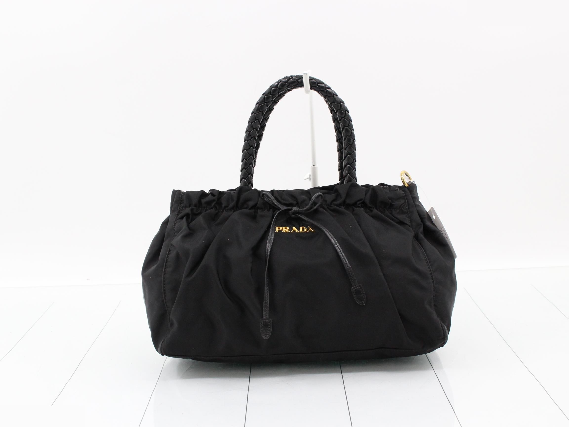 2WAY handbag nylon/leather black