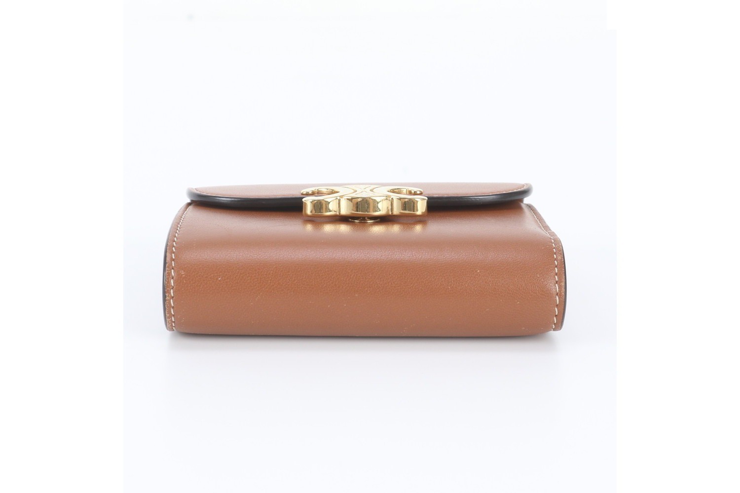Triomphe Small Flap Wallet Leather Tri-fold Wallet — view 5