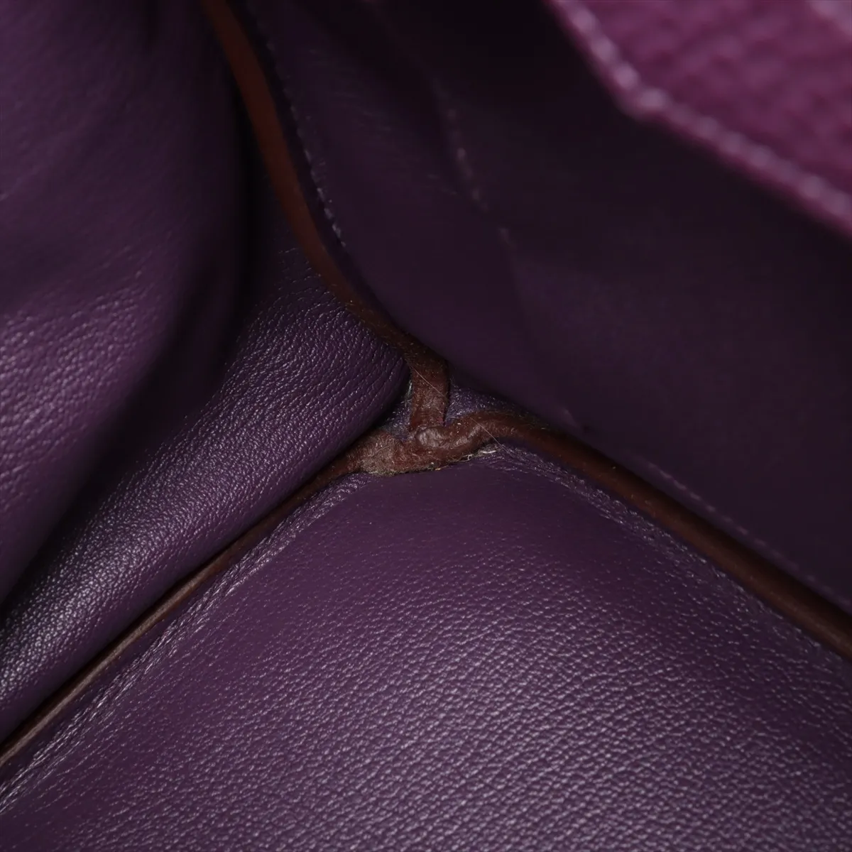[Individually packaged] Hermes Birkin 35 Retourne Fjord Cassis Silver Hardware O: 2011 — view 11