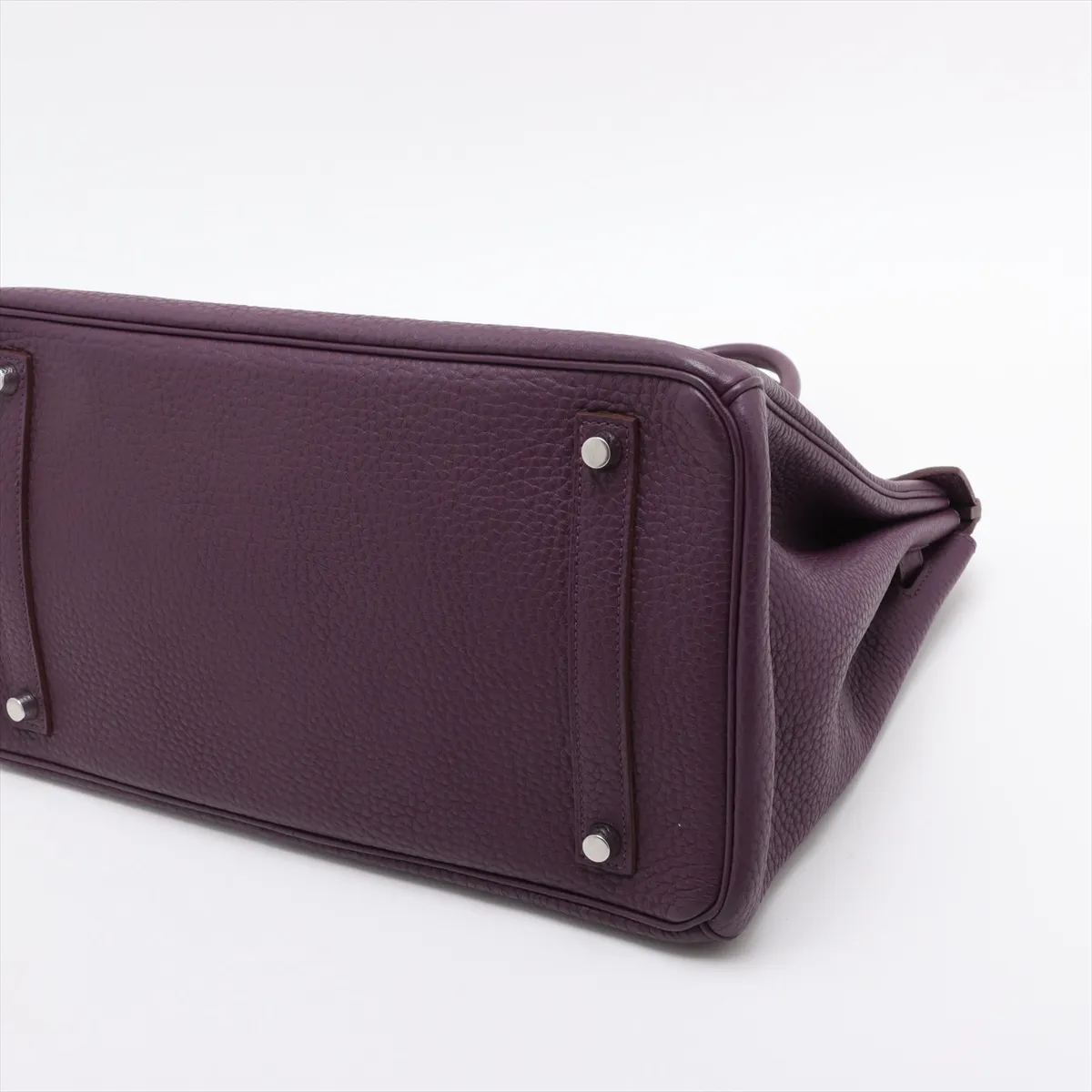 [Individually packaged] Hermes Birkin 35 Retourne Fjord Cassis Silver Hardware O: 2011 — view 3