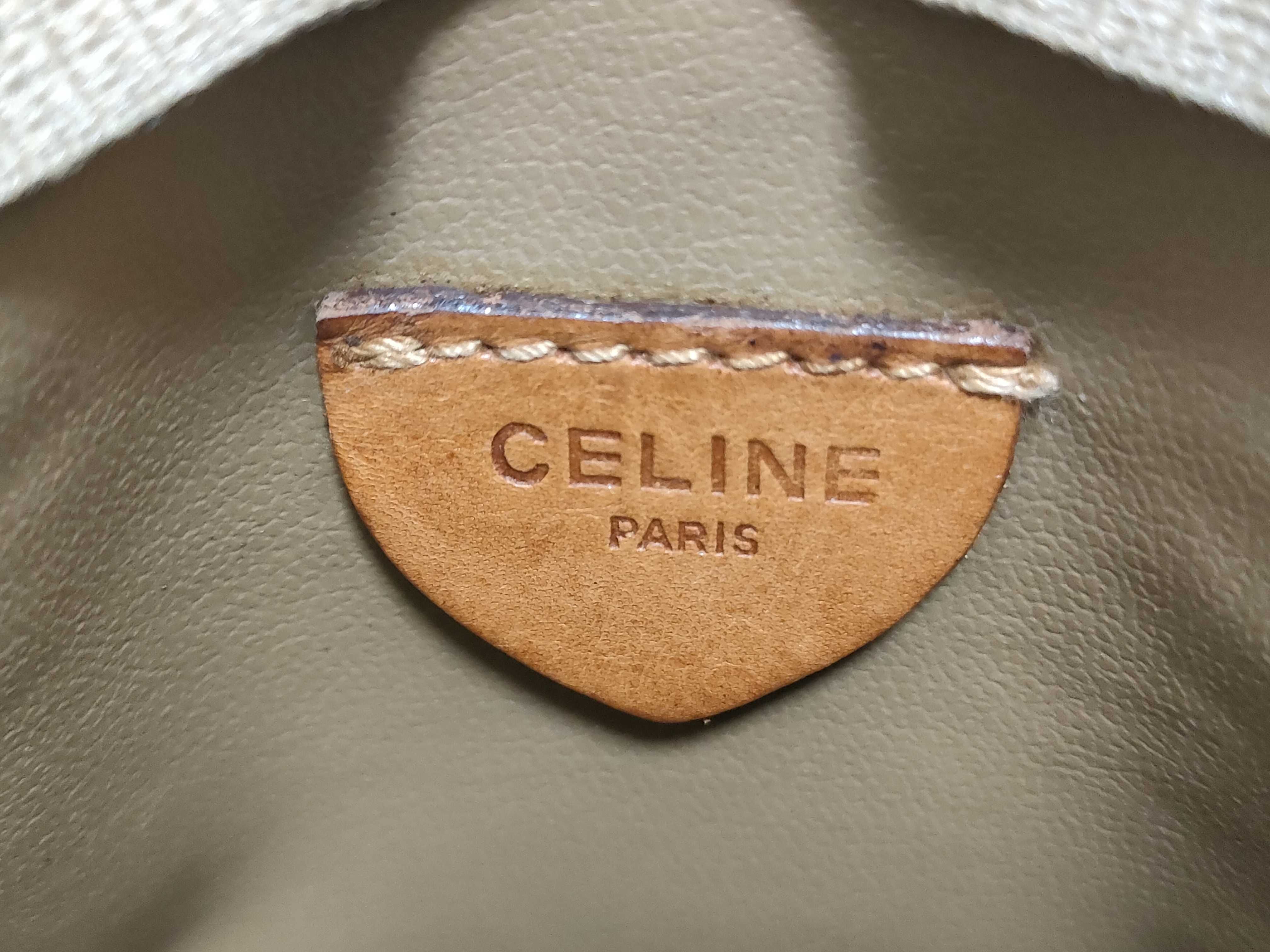 shoulder bag, mini shoulder bag, pochette, Macadam style, PVC leather, brown shoulder bag. — view 11