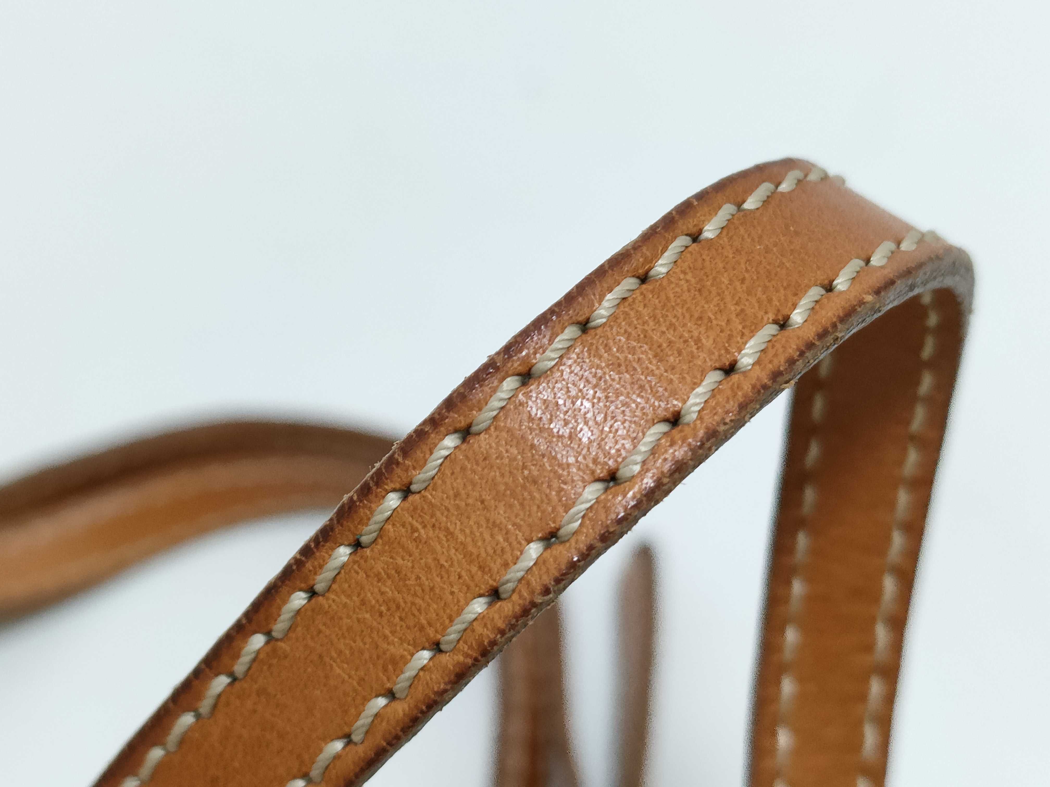 shoulder bag, mini shoulder bag, pochette, Macadam style, PVC leather, brown shoulder bag. — view 4