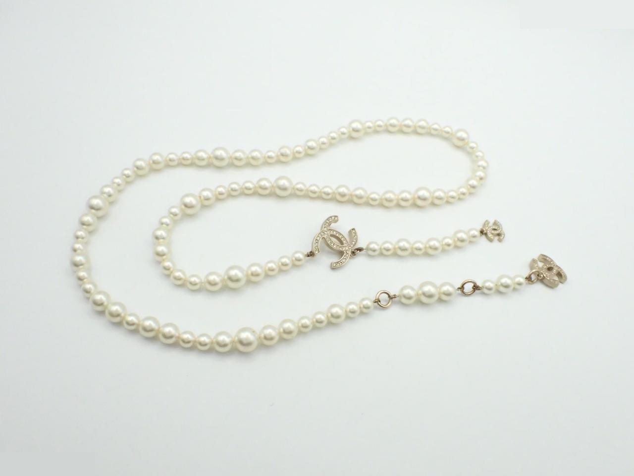 F Pearl Coco Mark Necklace, 10 pieces, total length approximately 100cm — view 2
