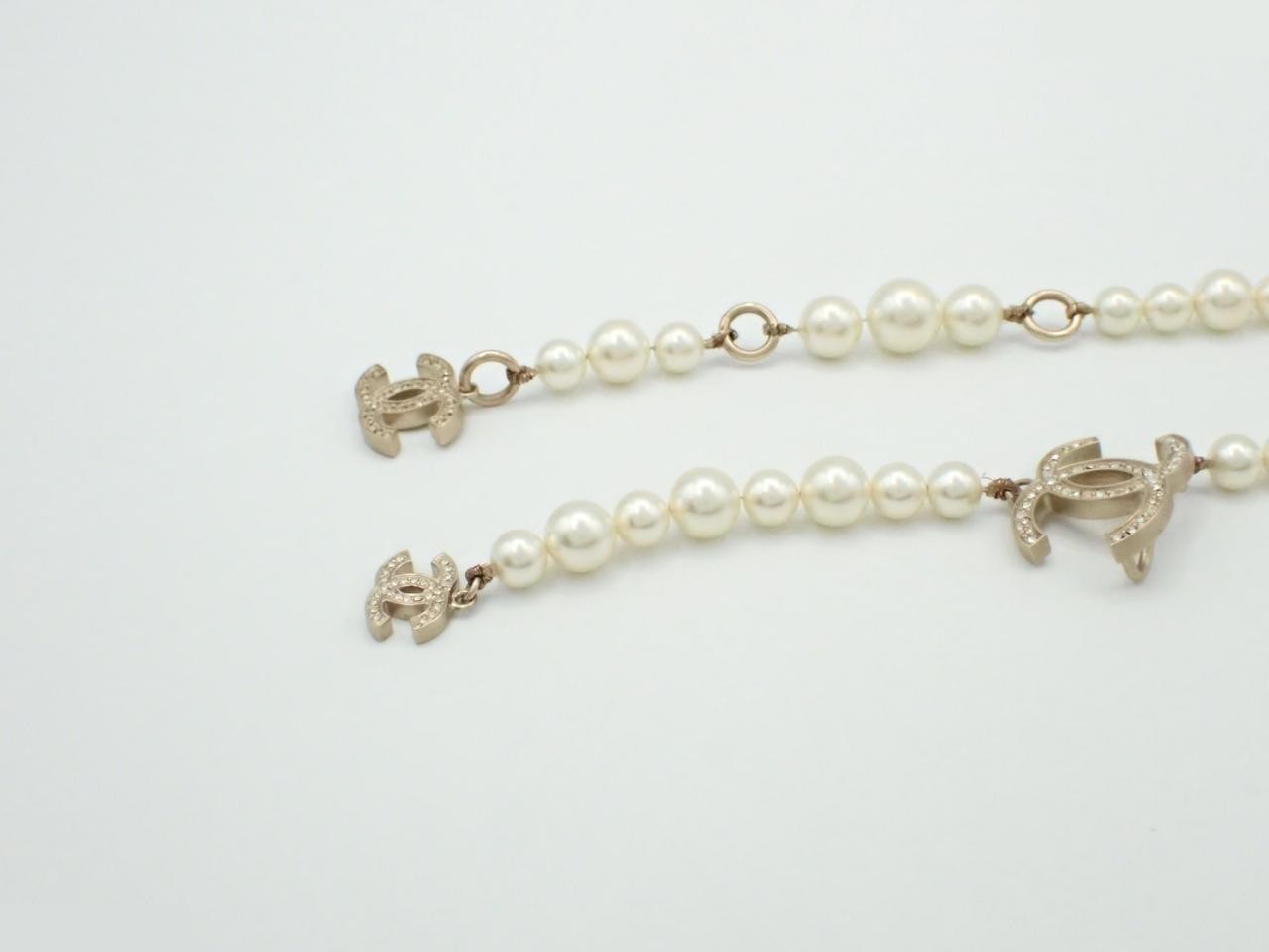 F Pearl Coco Mark Necklace, 10 pieces, total length approximately 100cm — view 3