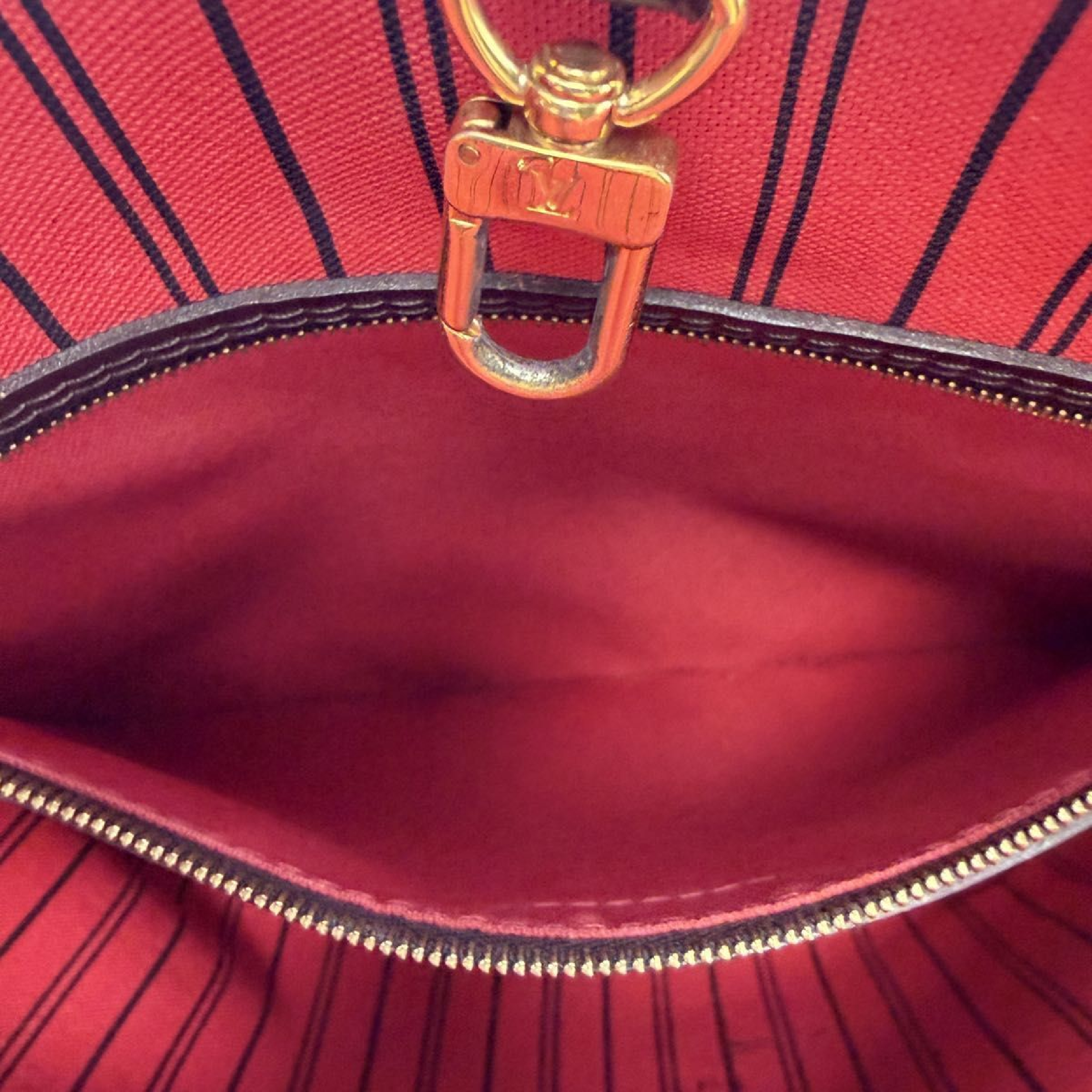 Neverfull MM Damier Ebene Tote Bag with Pouch (Handbag) — view 12