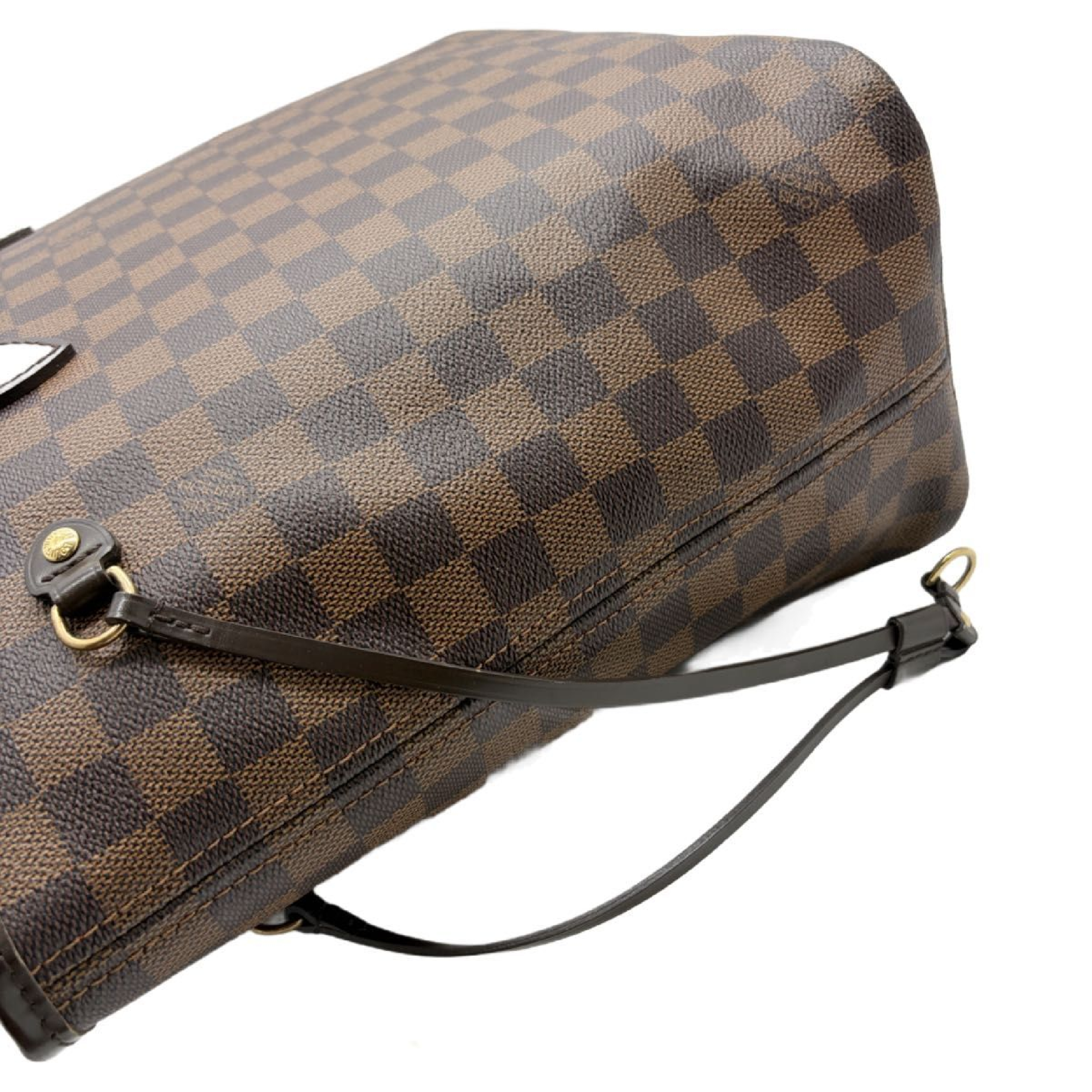 Neverfull MM Damier Ebene Tote Bag with Pouch (Handbag) — view 3