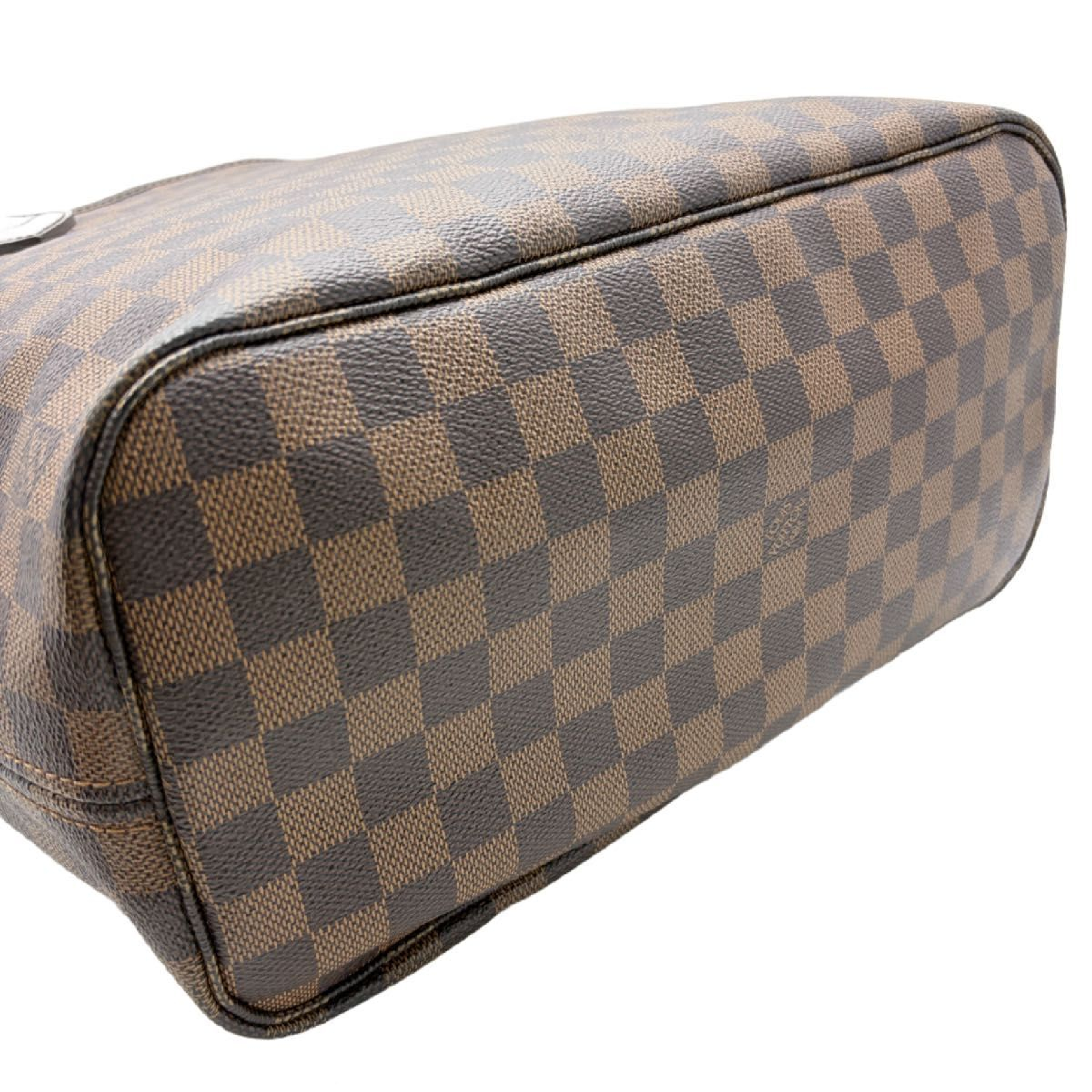 Neverfull MM Damier Ebene Tote Bag with Pouch (Handbag) — view 5