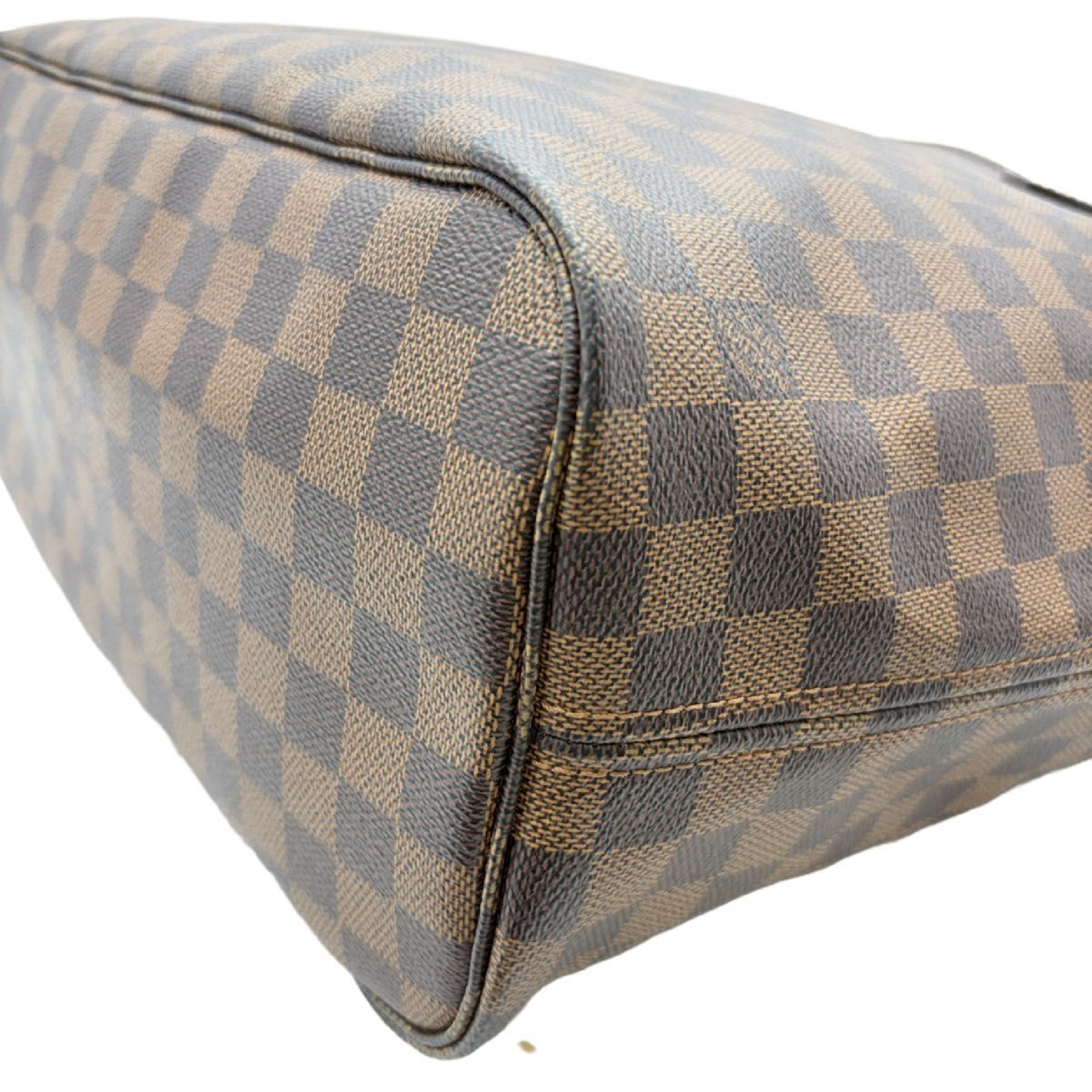 Neverfull MM Damier Ebene Tote Bag with Pouch (Handbag) — view 6