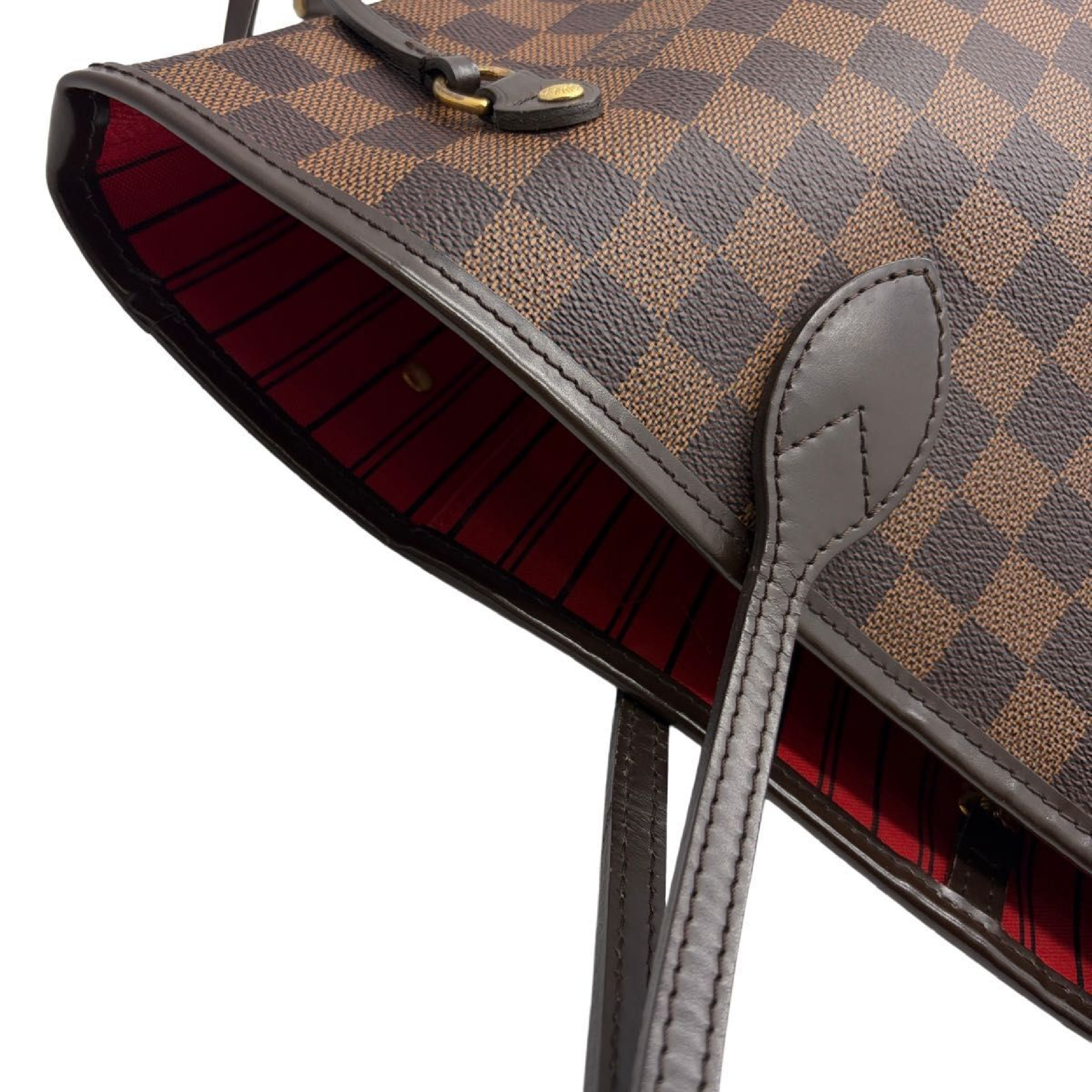 Neverfull MM Damier Ebene Tote Bag with Pouch (Handbag) — view 9
