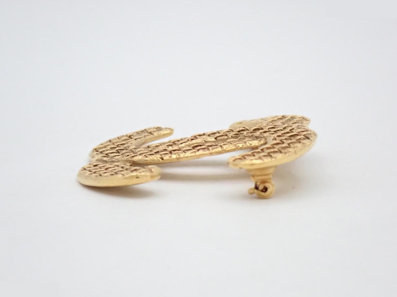 Coco Mark Gold Brooch — view 3