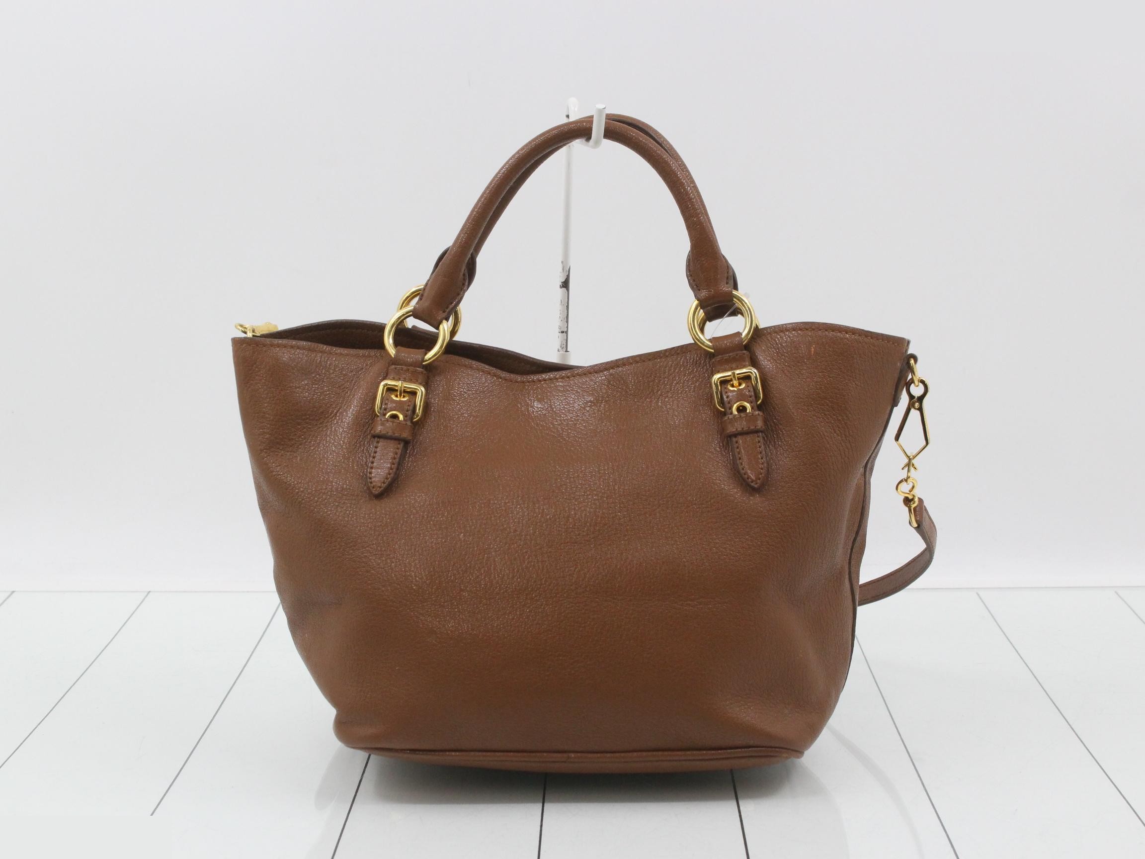 2-Way Leather Bag, Brown, Other Line, Bag — view 2
