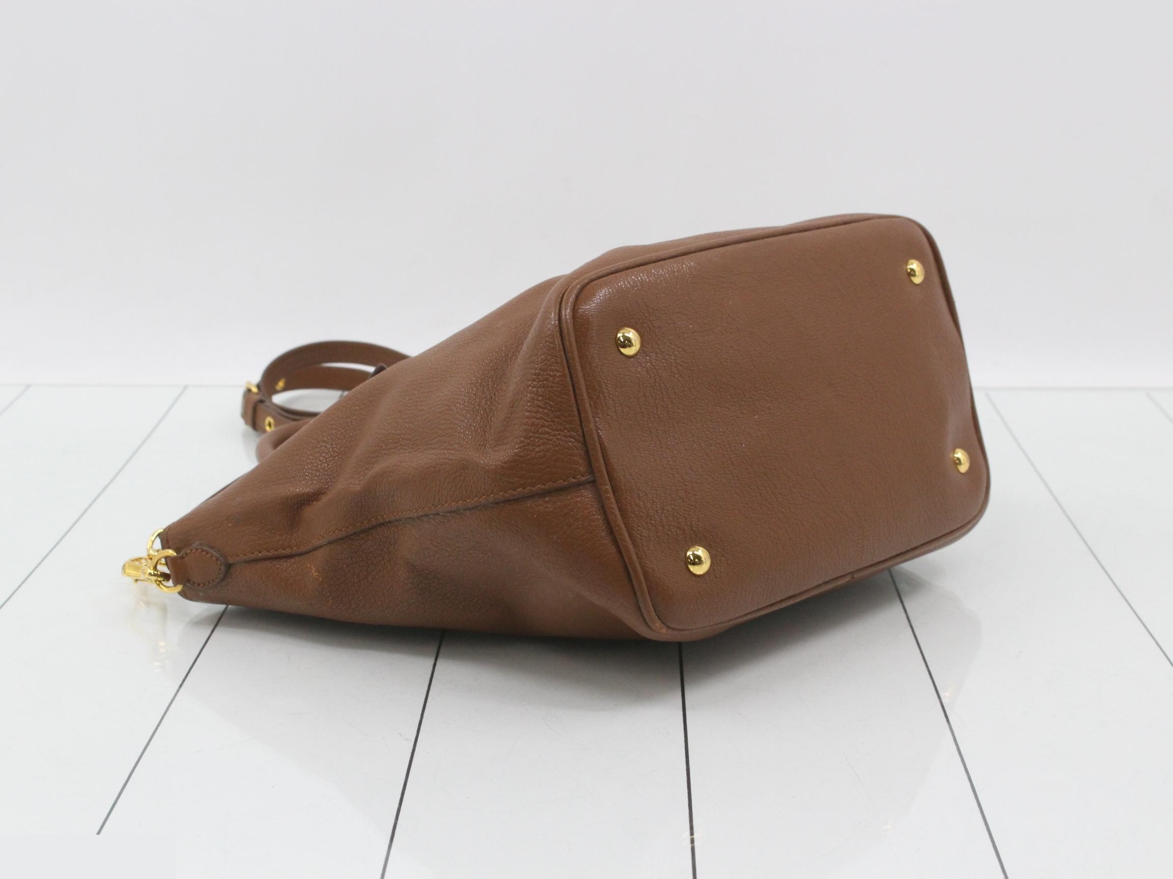 2-Way Leather Bag, Brown, Other Line, Bag — view 5