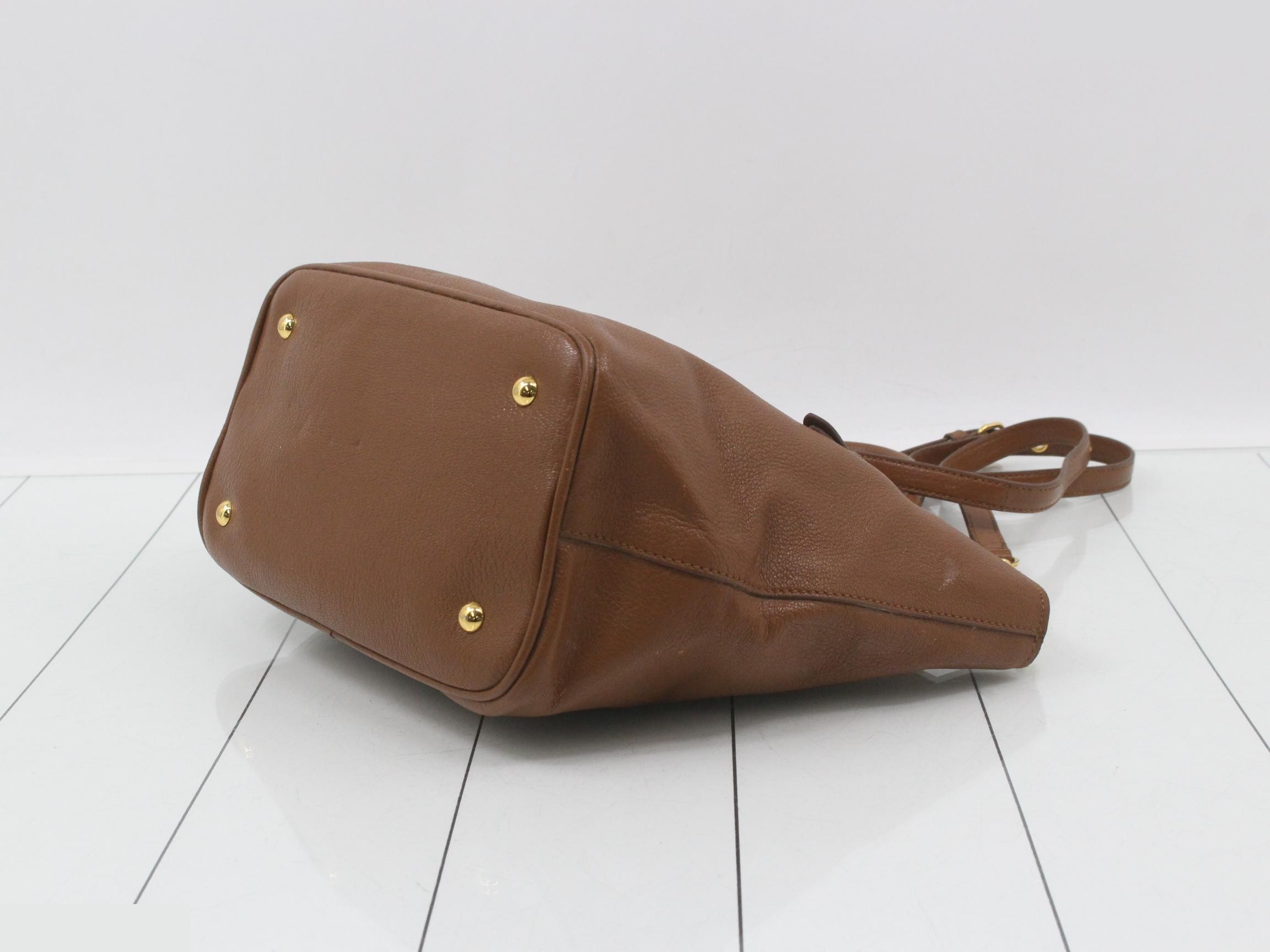 2-Way Leather Bag, Brown, Other Line, Bag — view 6