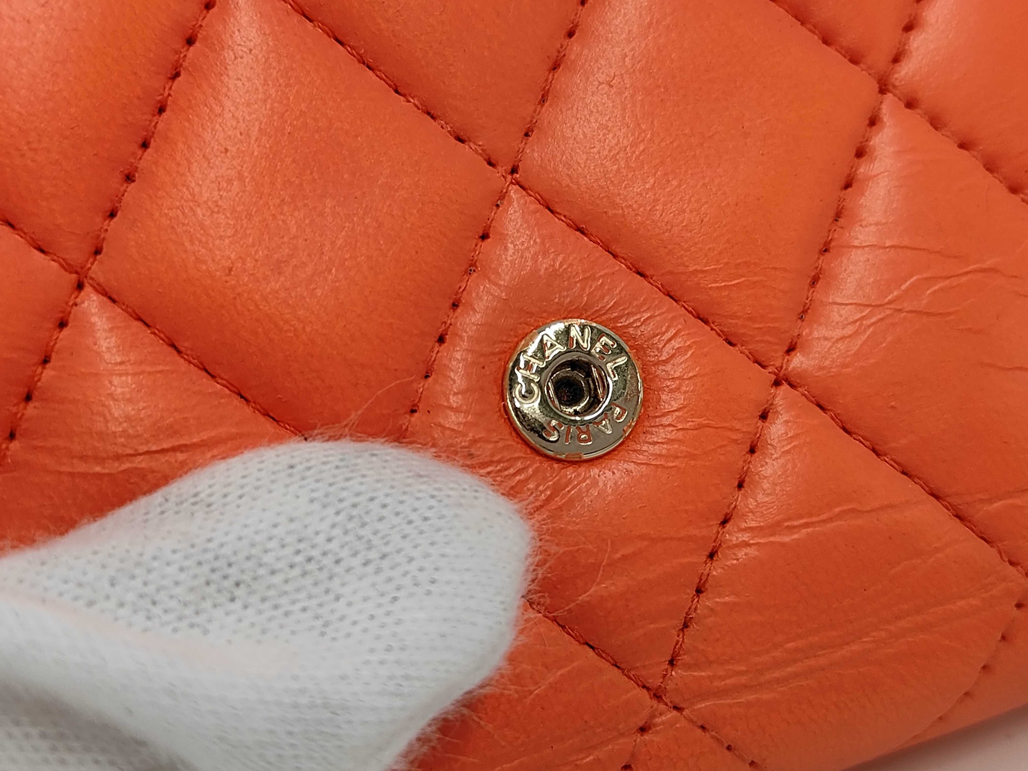 Matelassé Coco Mark Lambskin Mini Wallet — view 9