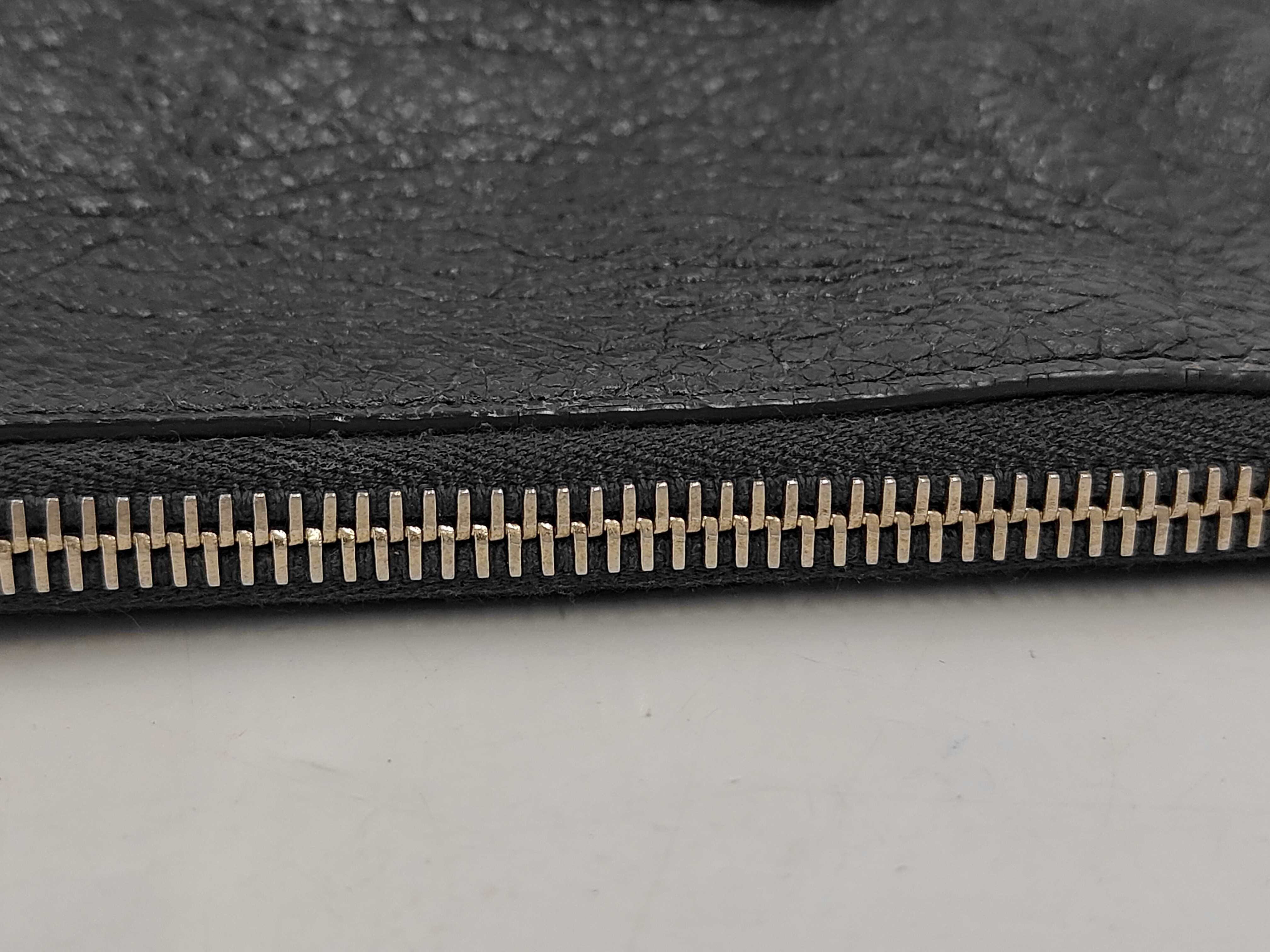 Black Leather Clutch Bag — view 3
