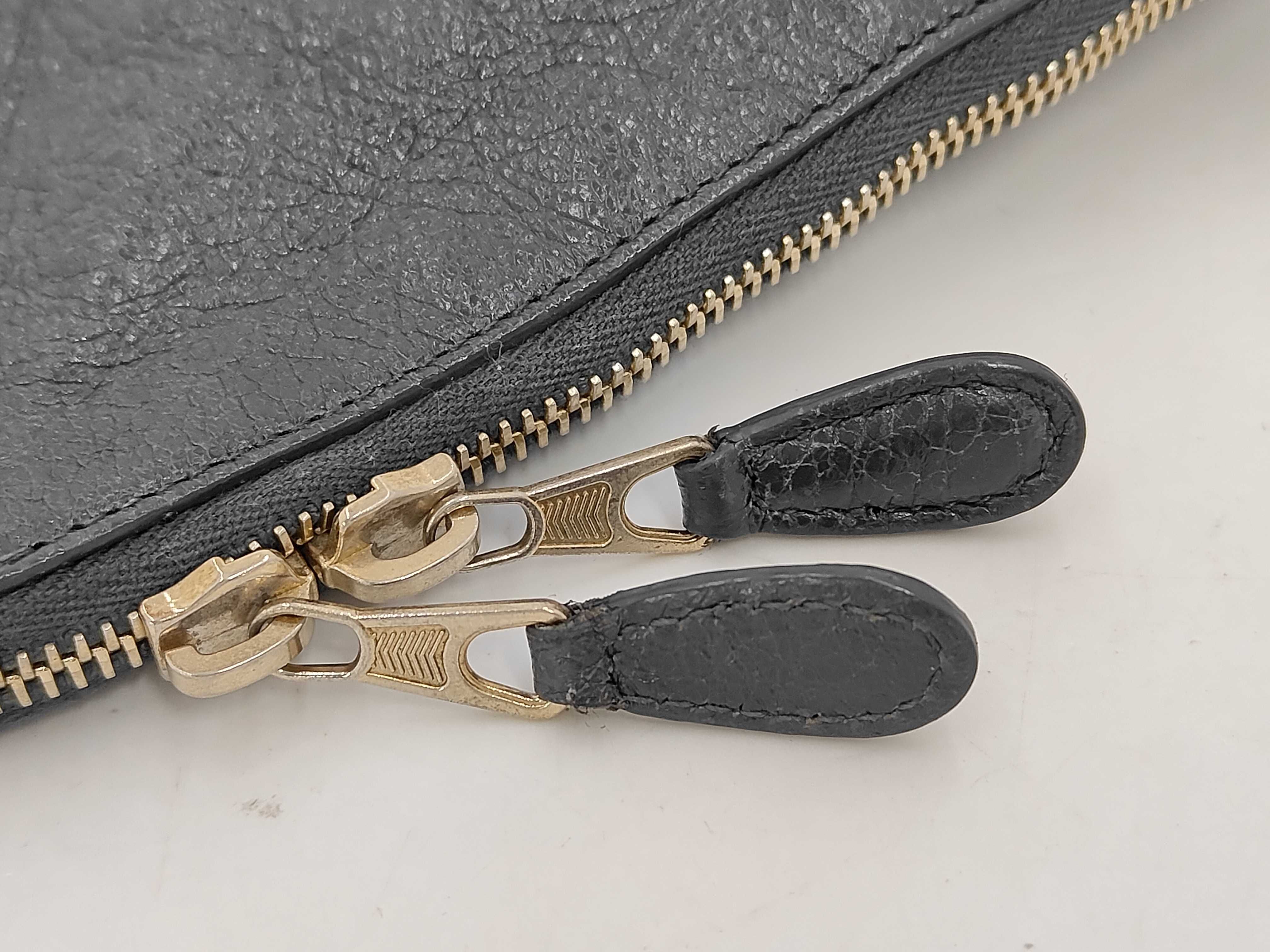 Black Leather Clutch Bag — view 4