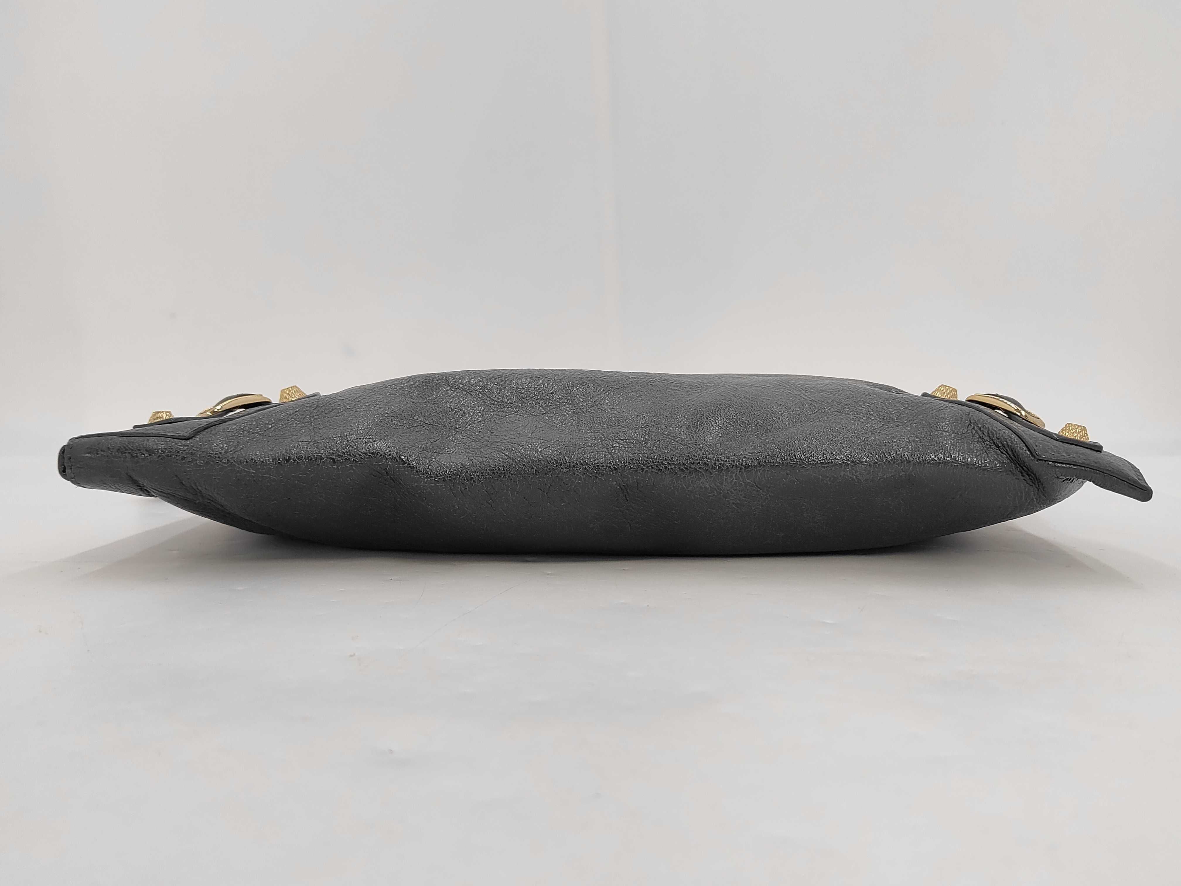 Black Leather Clutch Bag — view 5