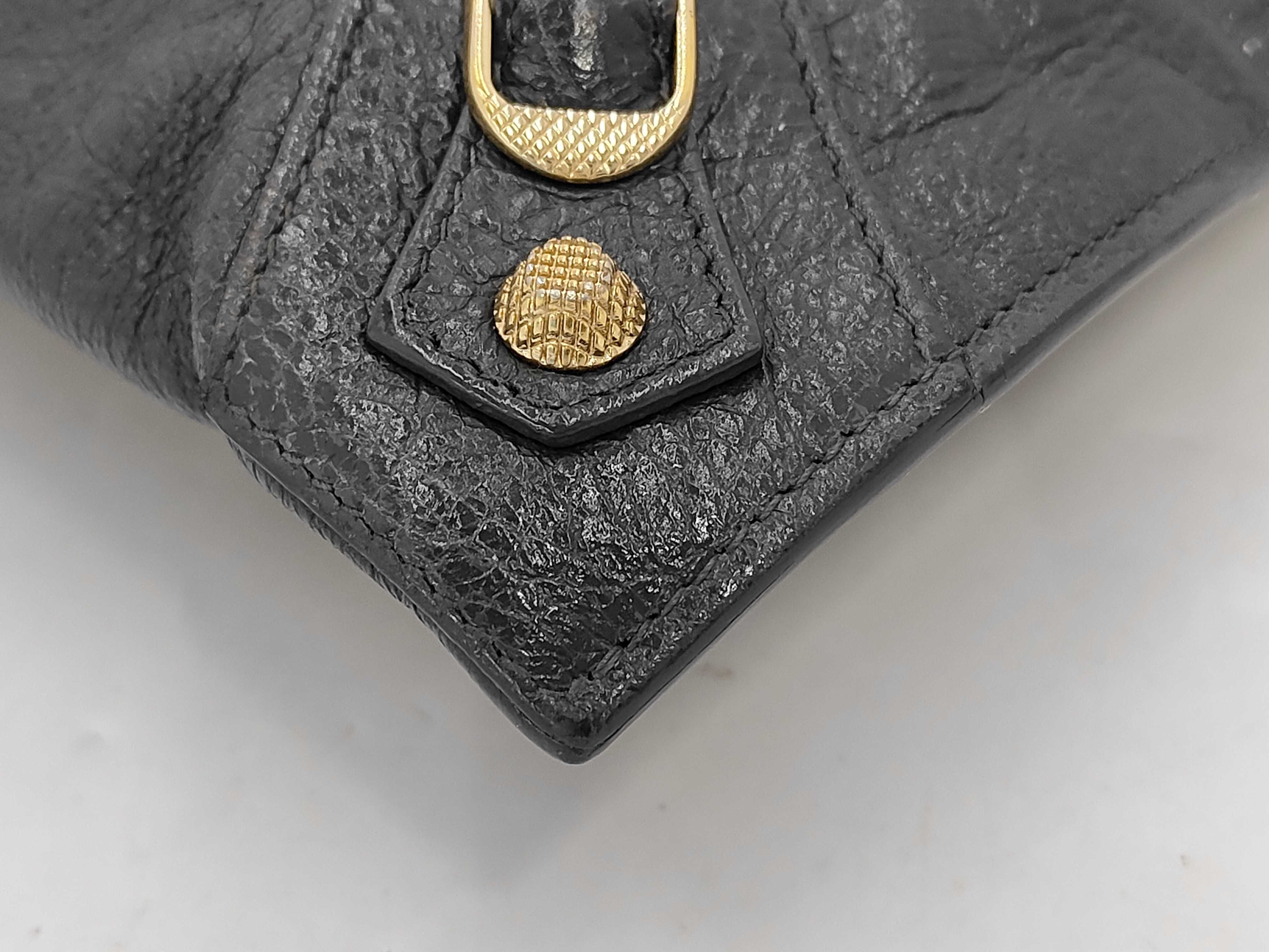 Black Leather Clutch Bag — view 6