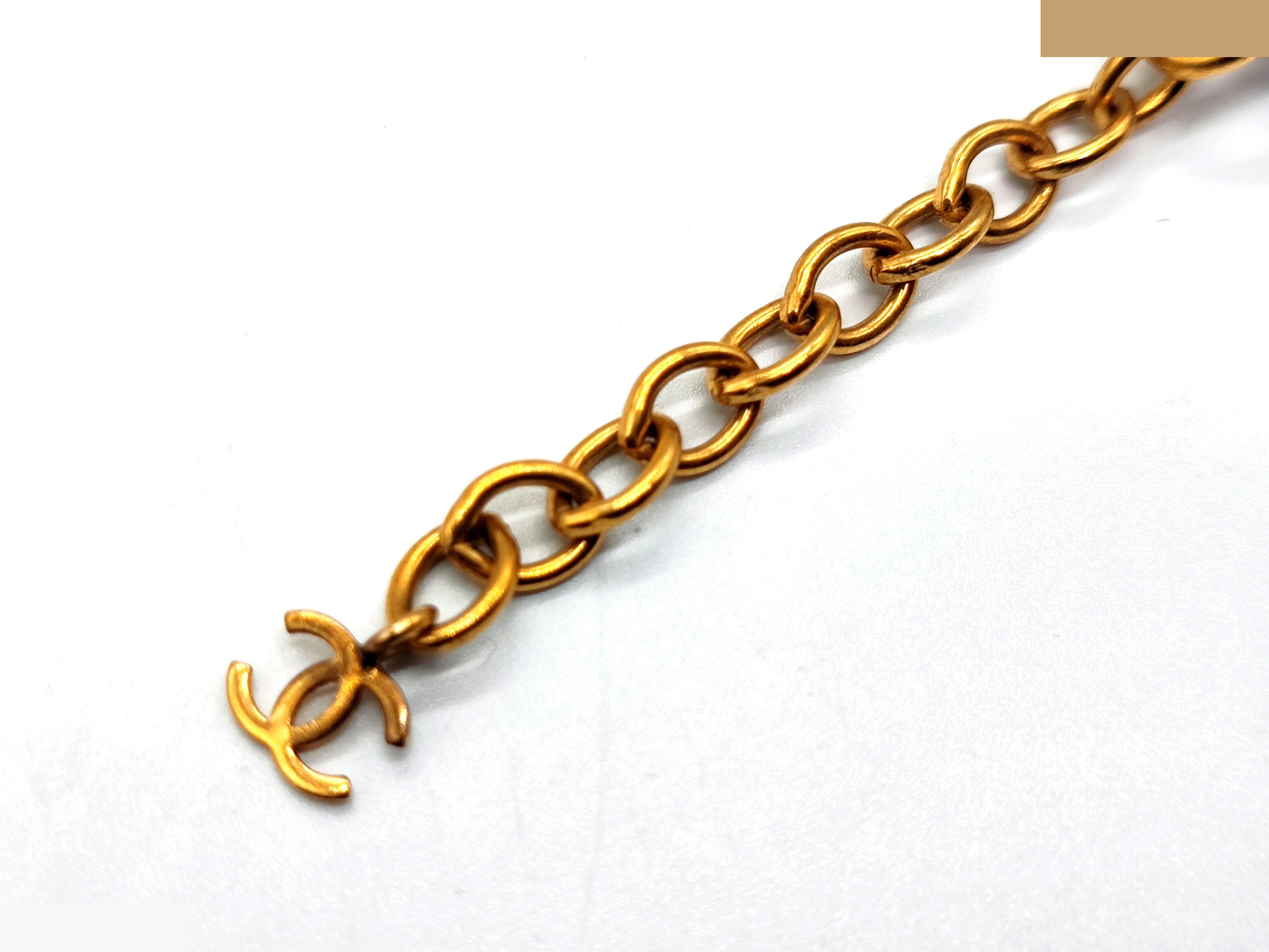 Coco Mark Rhinestone Leather Choker Necklace 96P — view 11