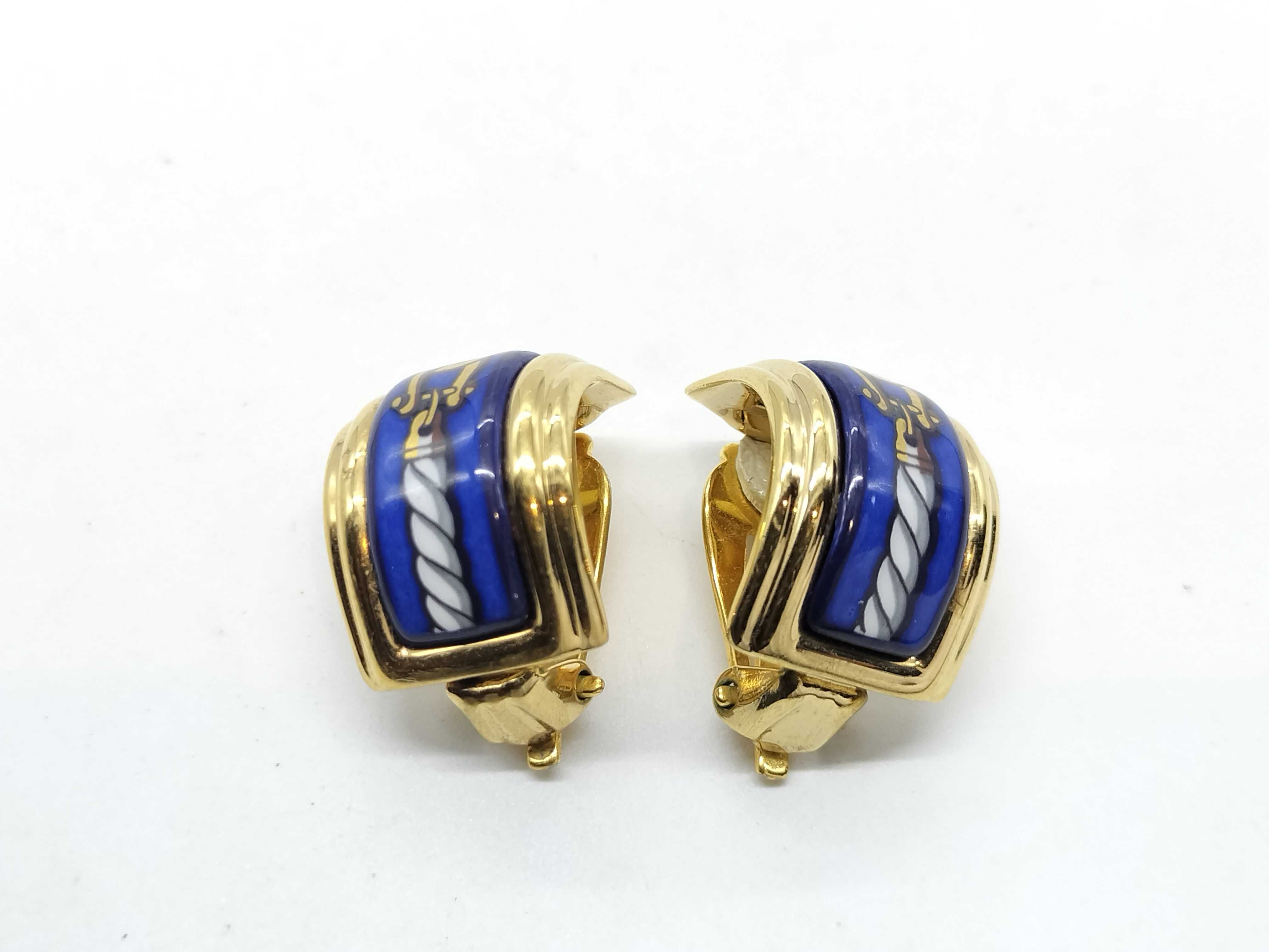 Enamel Gold Earrings