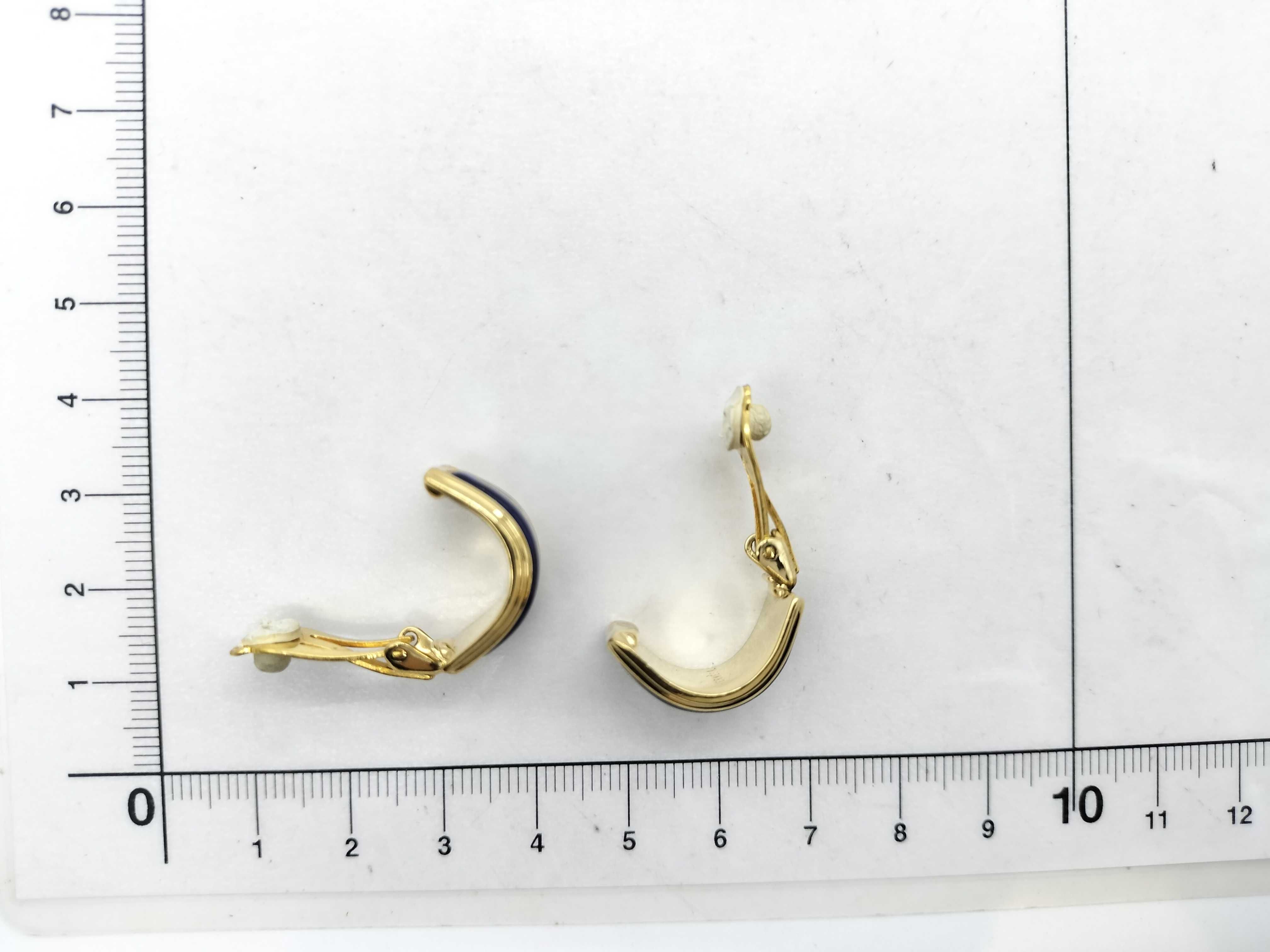 Enamel Gold Earrings — view 6