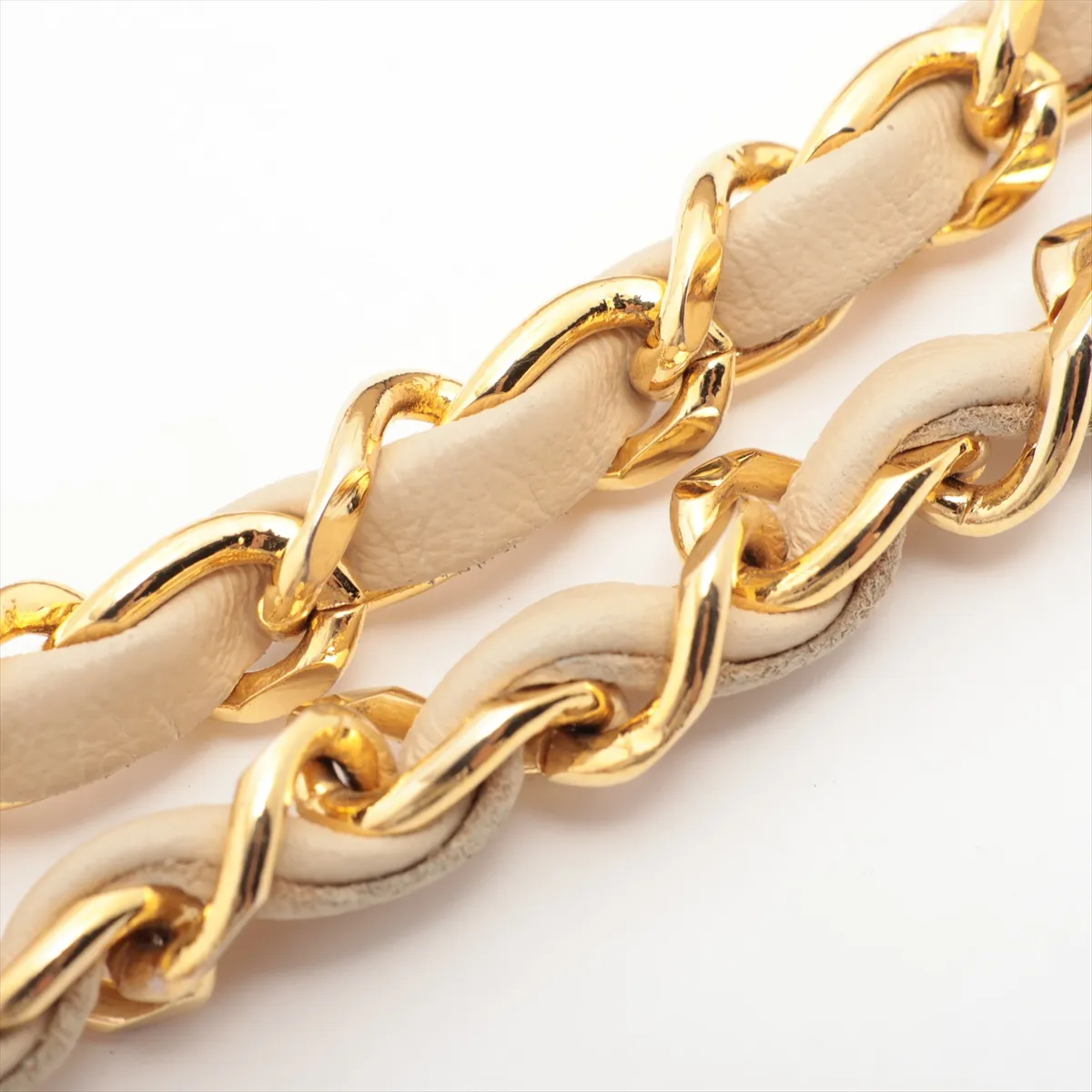 Matelasse 25 Lambskin Double Flap Double Chain Bag Beige Gold Hardware 058270 Series 0 A01112 — view 15