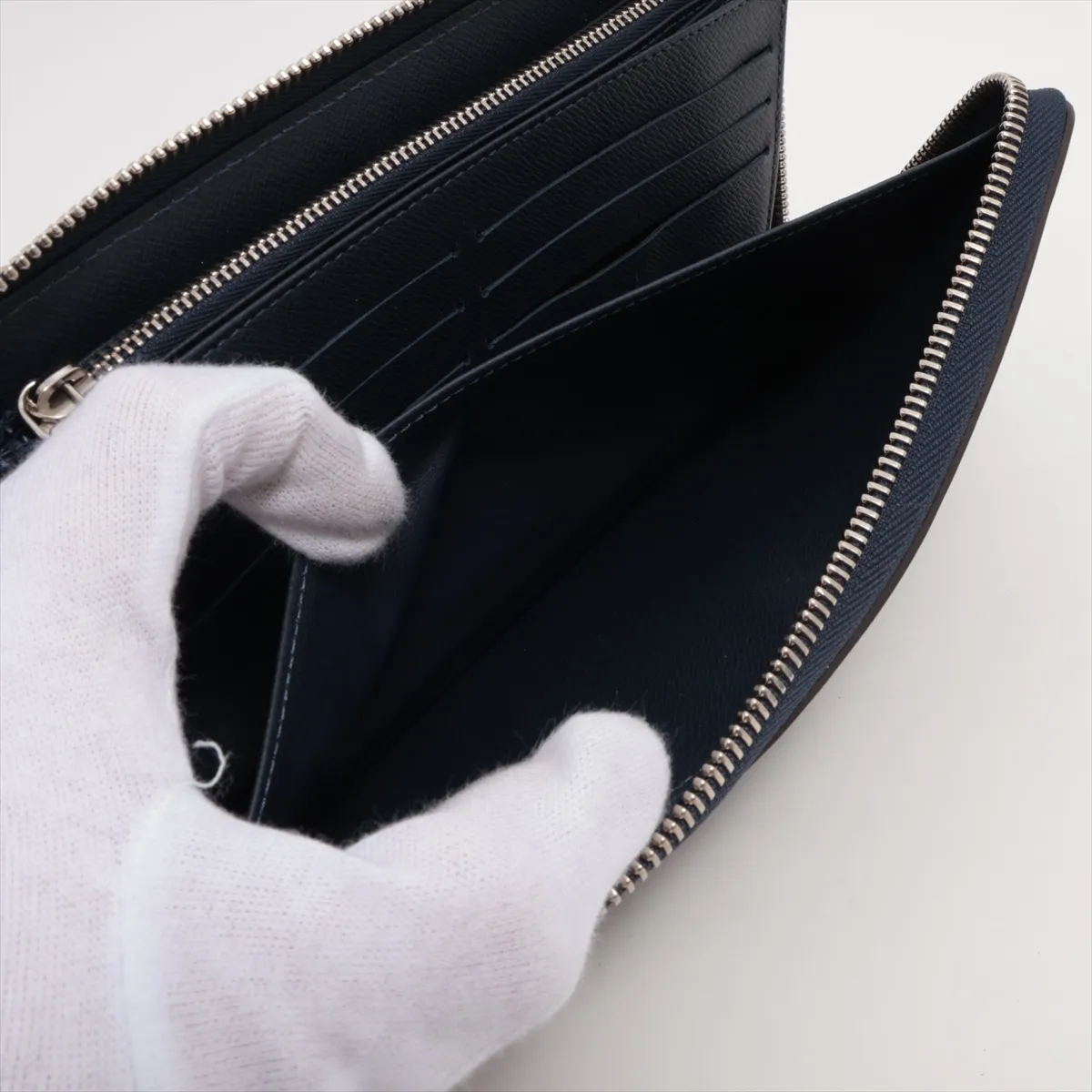 Epi Zippy Organizer NM M62644 CA0230 Navy Round Zip Wallet — view 7