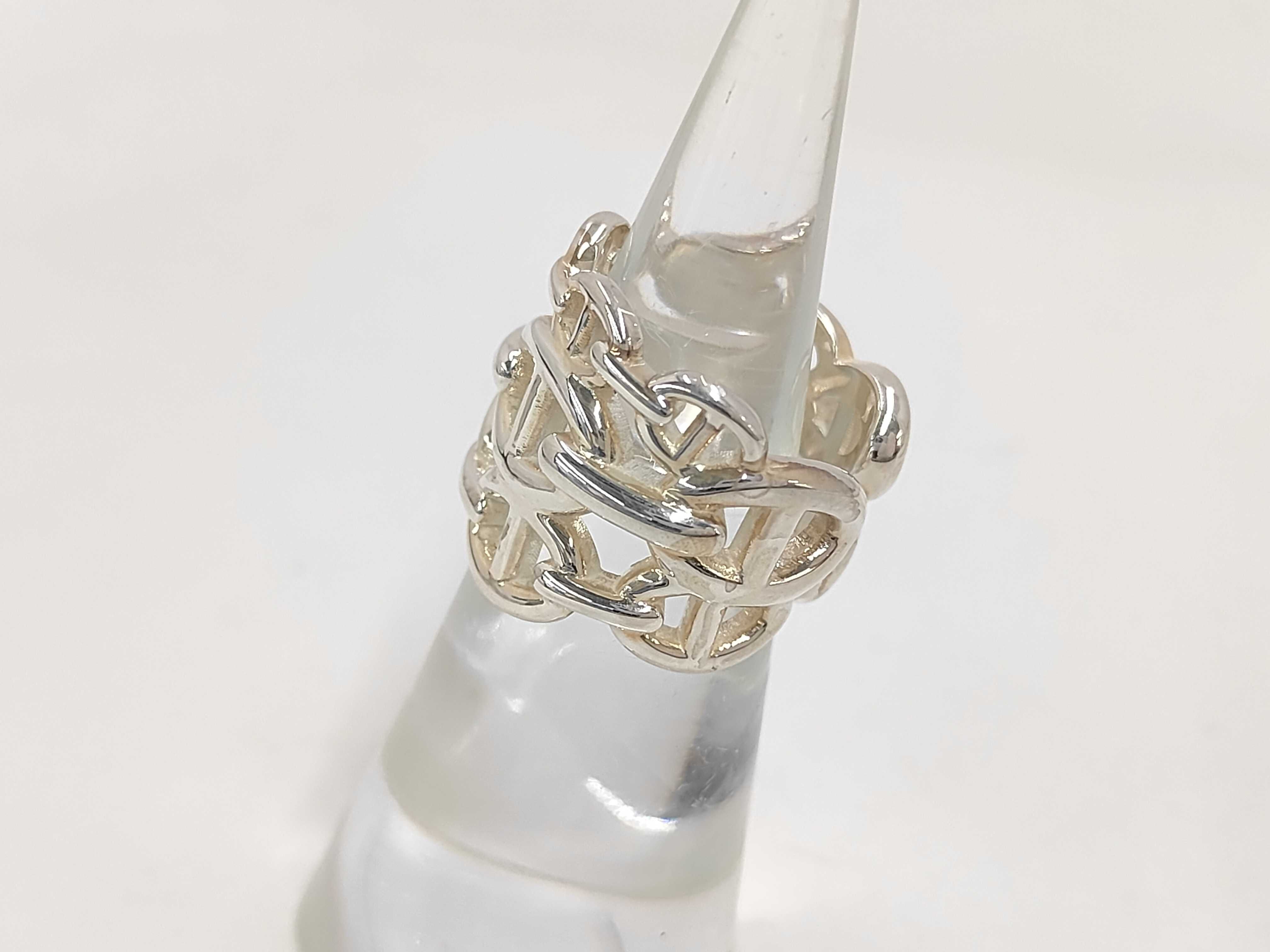 Chaine d'Ancre Enchainée GM Ring, 925 Sterling Silver, 13.34g, Size #50 — view 2