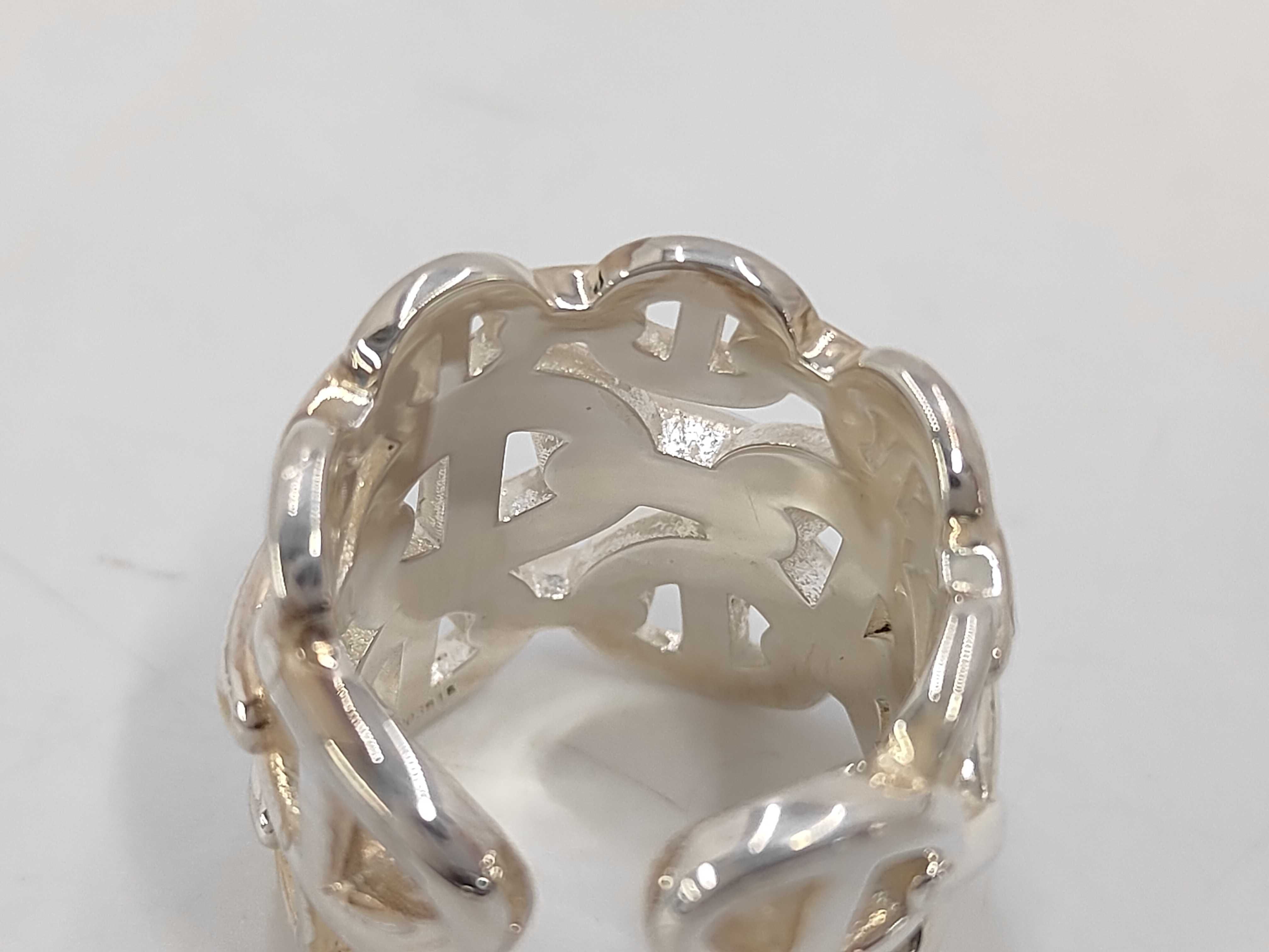 Chaine d'Ancre Enchainée GM Ring, 925 Sterling Silver, 13.34g, Size #50 — view 3
