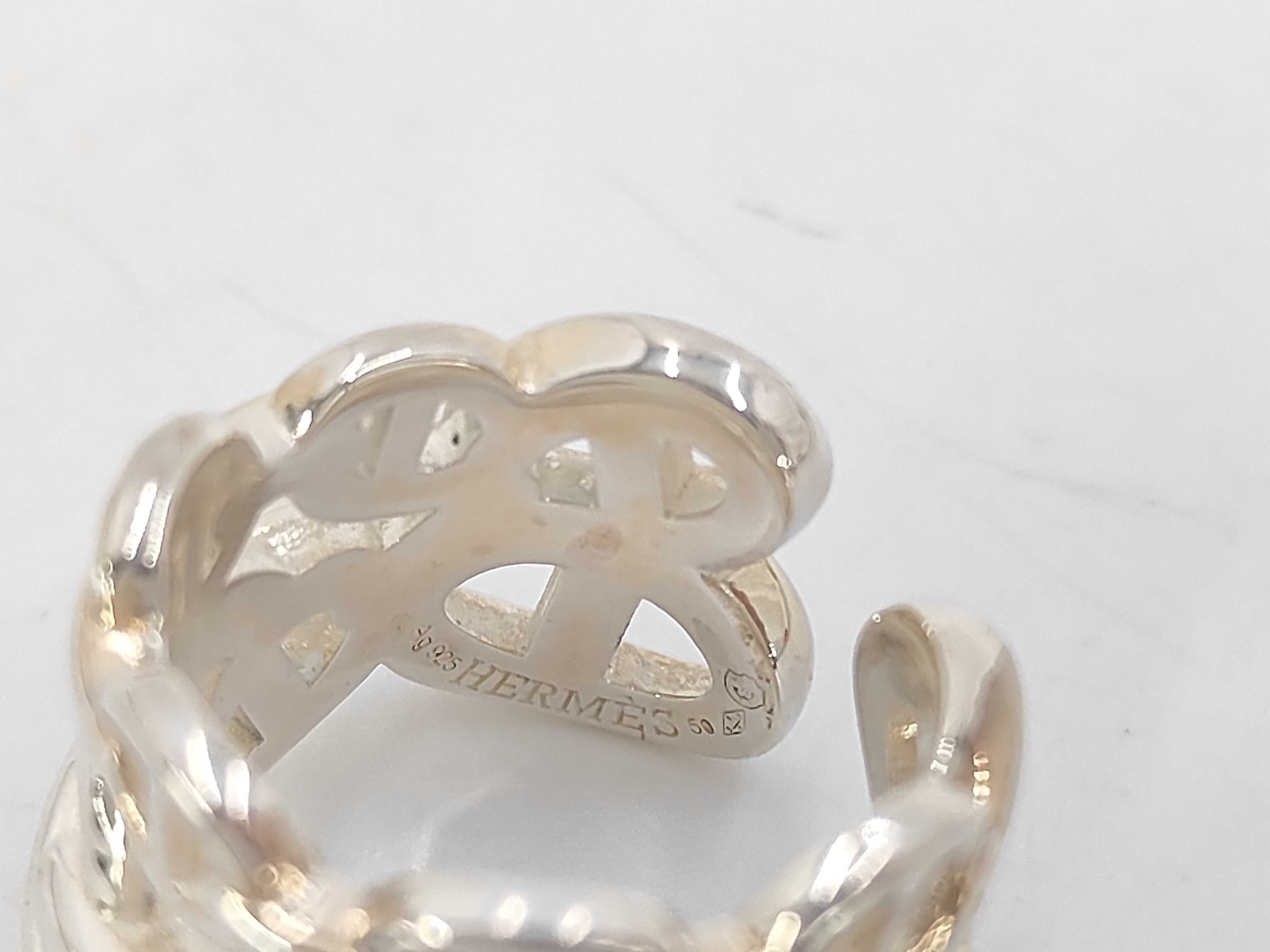 Chaine d'Ancre Enchainée GM Ring, 925 Sterling Silver, 13.34g, Size #50 — view 4
