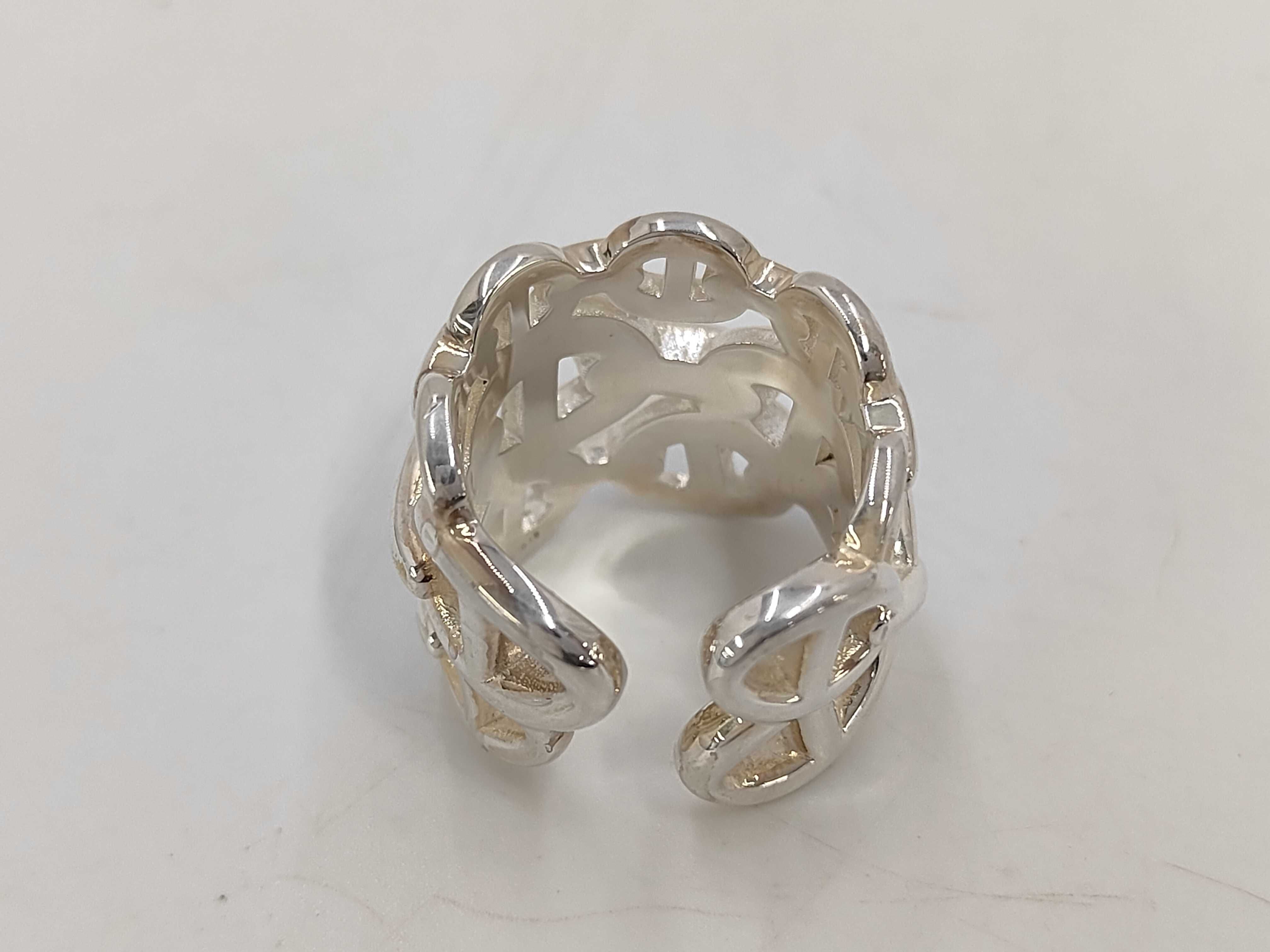 Chaine d'Ancre Enchainée GM Ring, 925 Sterling Silver, 13.34g, Size #50 — view 6