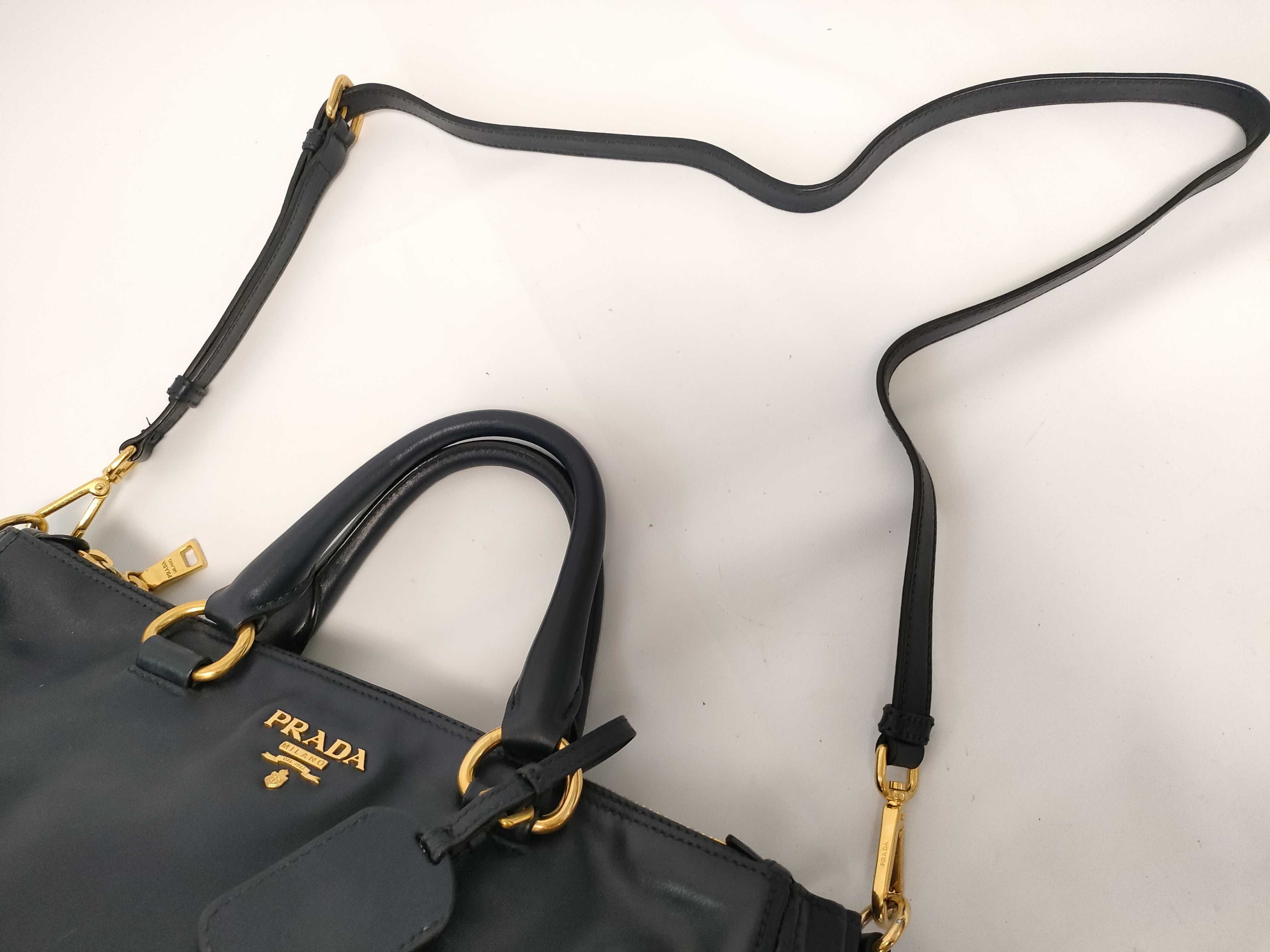 Soft Calf Double Zip Shoulder Bag Navy Shoulder Bag — view 4