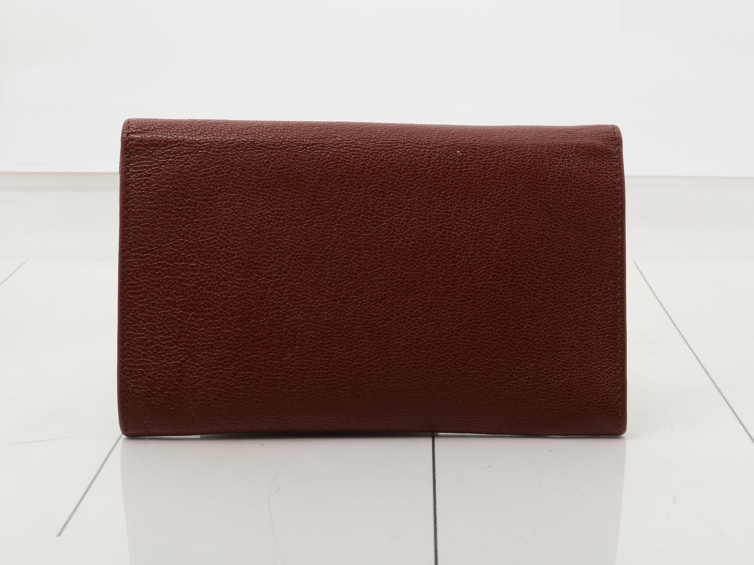Coco Button Bordeaux Leather Wallet, Item No. 11 — view 2
