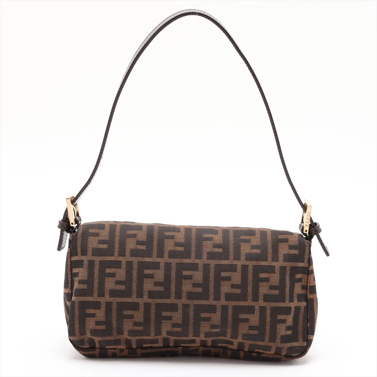 Zucca Mamma Bucket Canvas x Leather Shoulder Bag, Brown — view 2