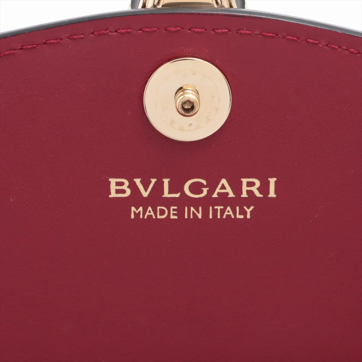 Serpenti Leather Chain Wallet Red — view 8