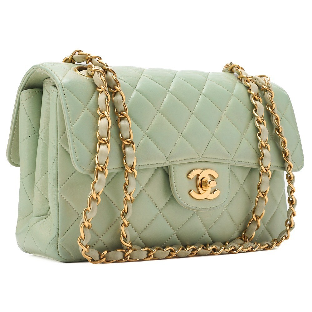 Lambskin Matelassé Double-Faced Chain Shoulder Bag — view 3