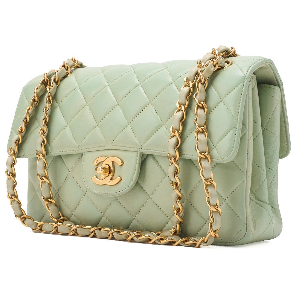 Lambskin Matelassé Double-Faced Chain Shoulder Bag — view 4