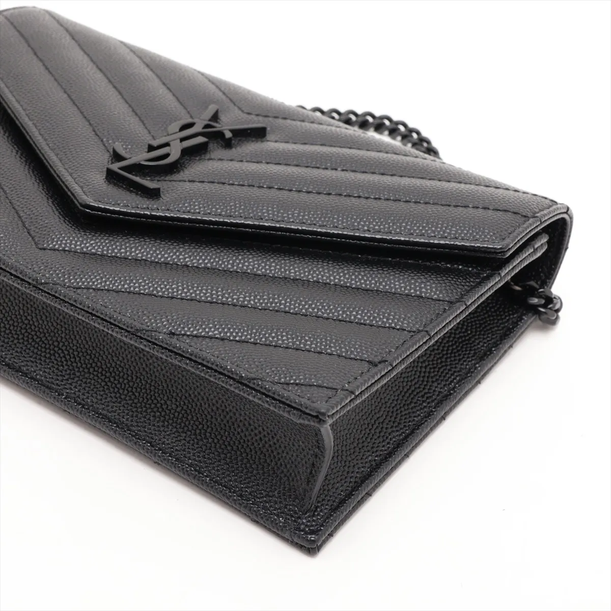 Envelope 695108 Leather Chain Wallet Black 695108 — view 3
