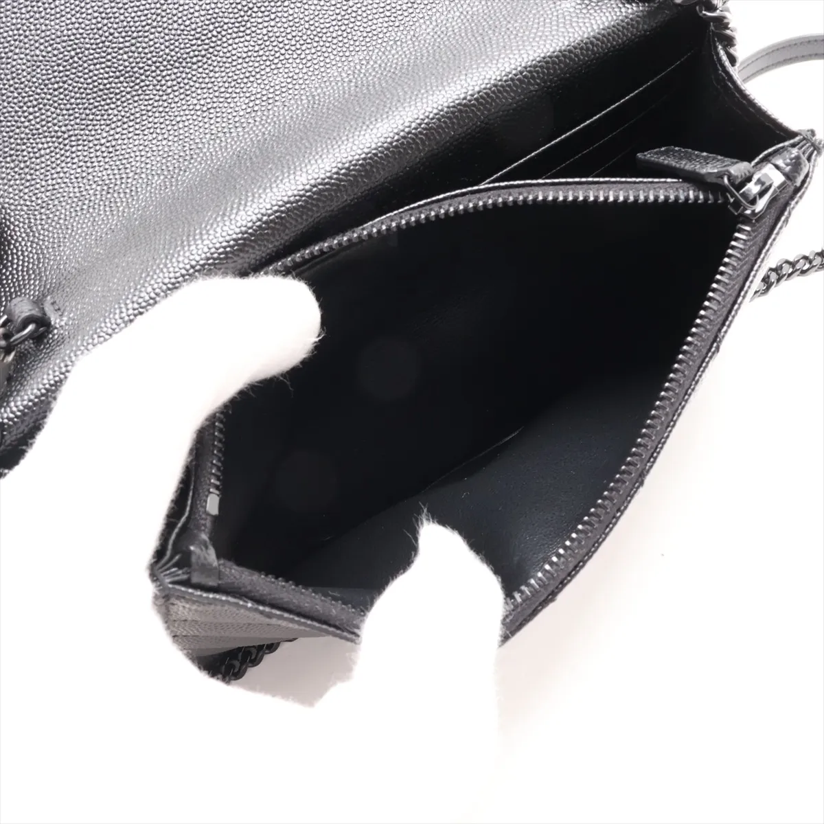 Envelope 695108 Leather Chain Wallet Black 695108 — view 6
