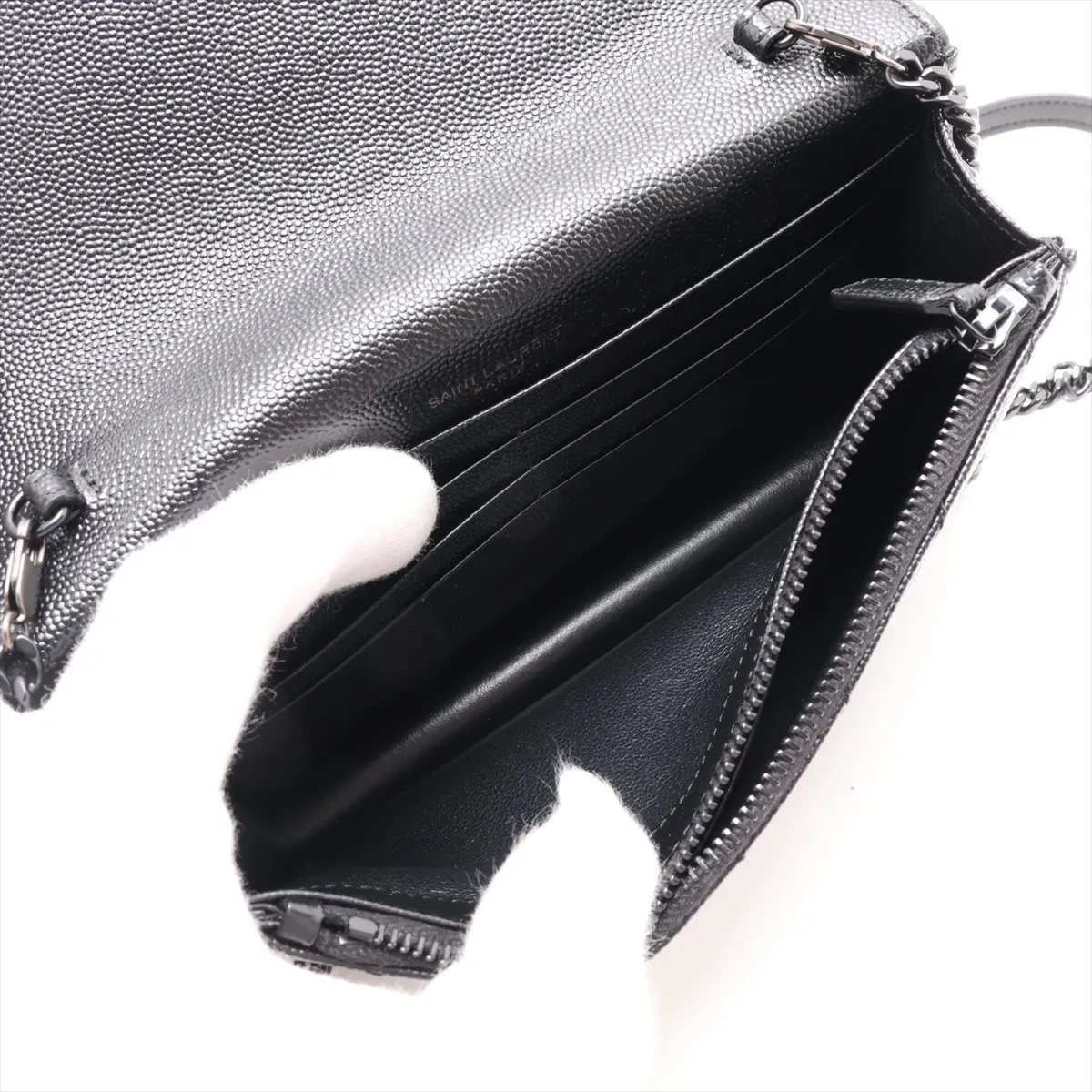Envelope 695108 Leather Chain Wallet Black 695108 — view 7