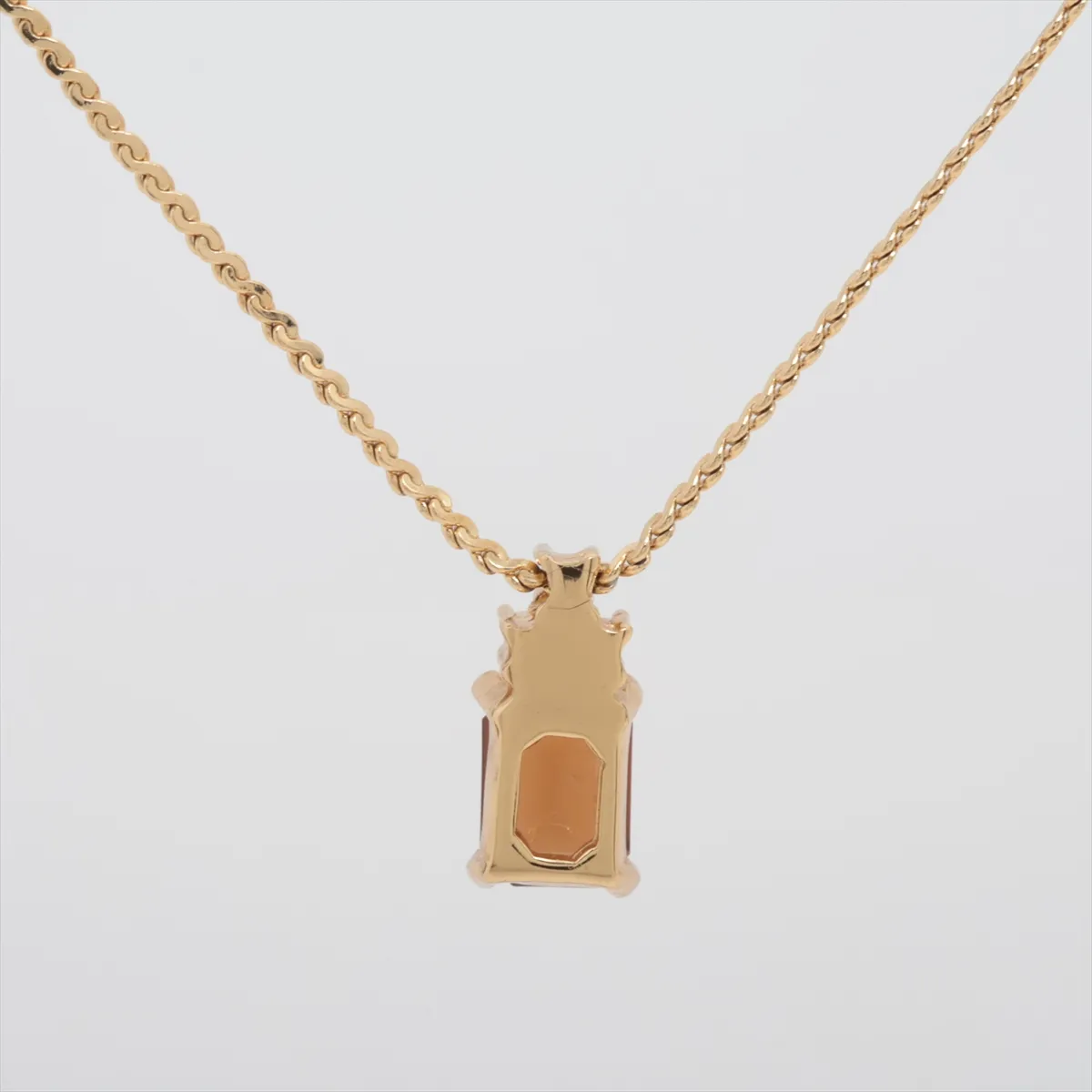 necklace, GP x rhinestone, gold, — view 2