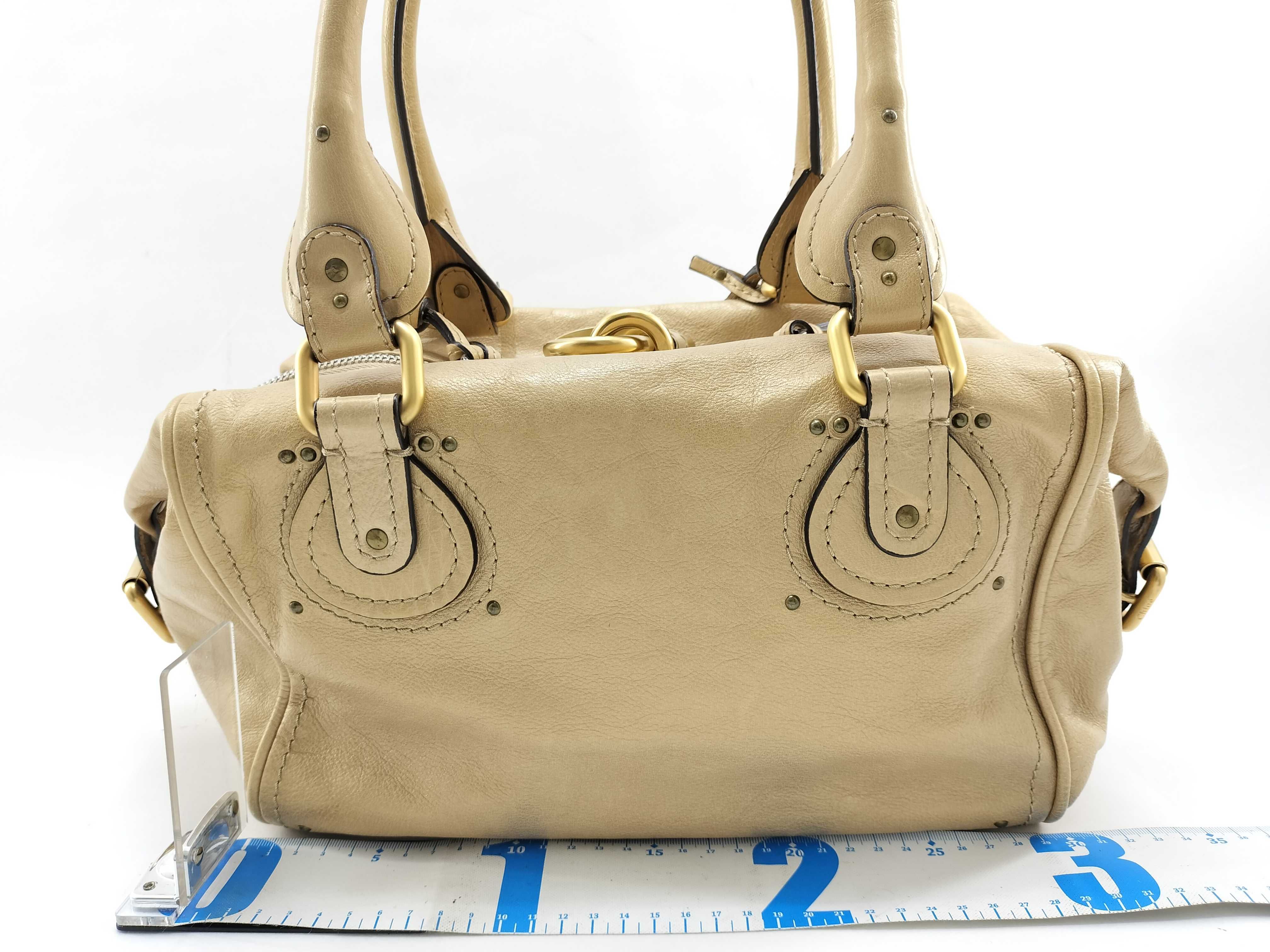 Paddington handbag, leather, beige, with dust bag. — view 2
