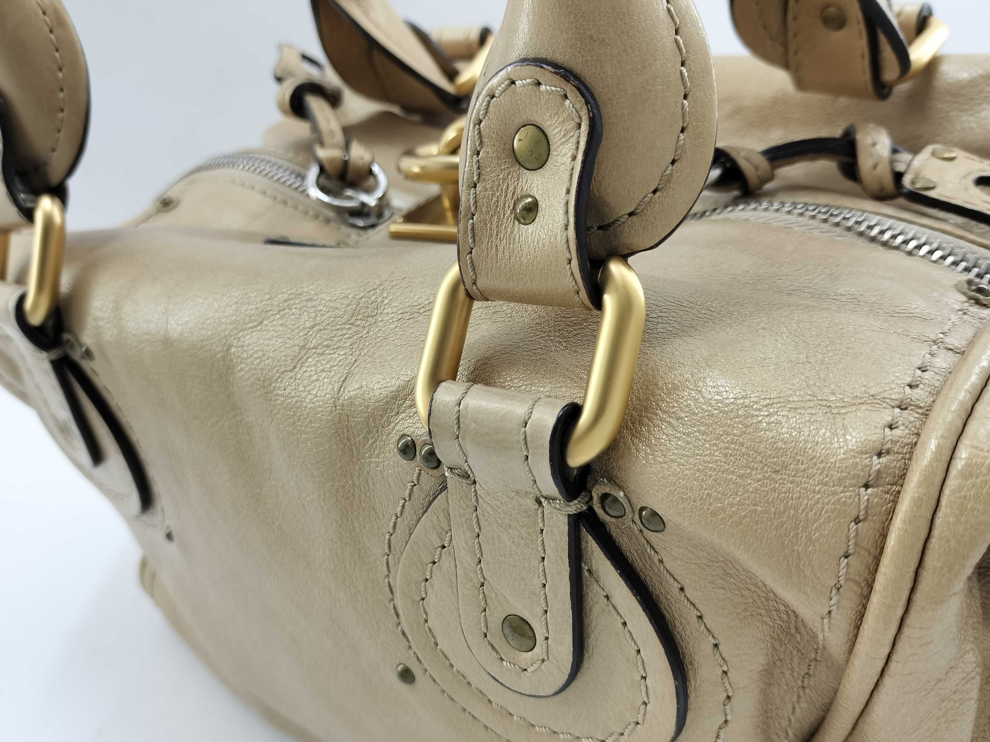 Paddington handbag, leather, beige, with dust bag. — view 3