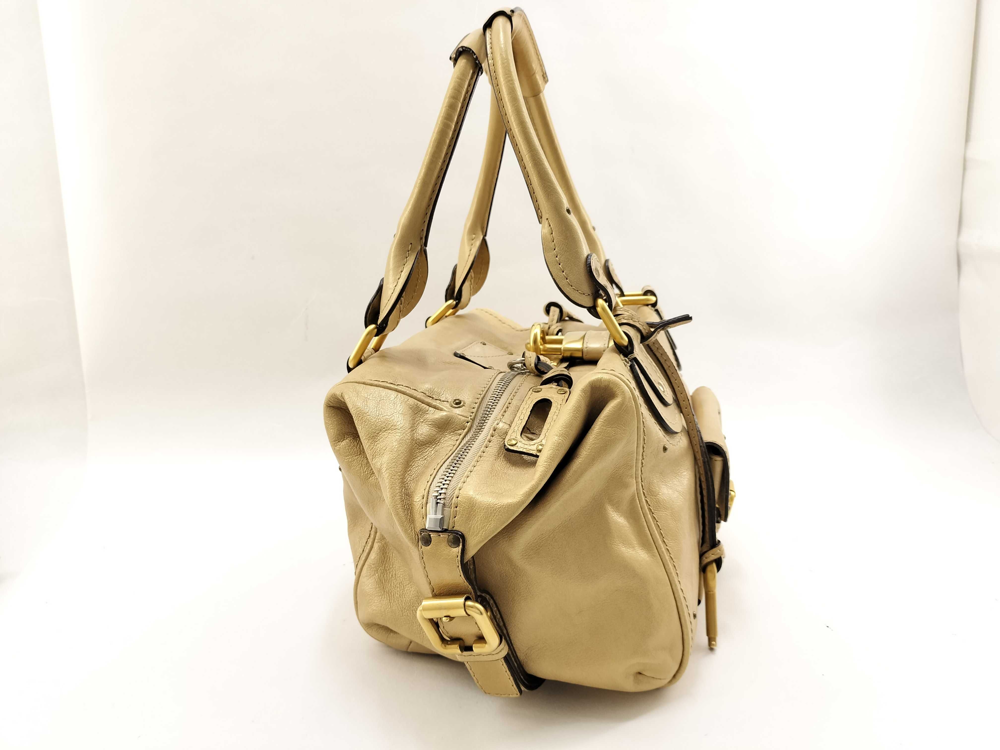 Paddington handbag, leather, beige, with dust bag. — view 5