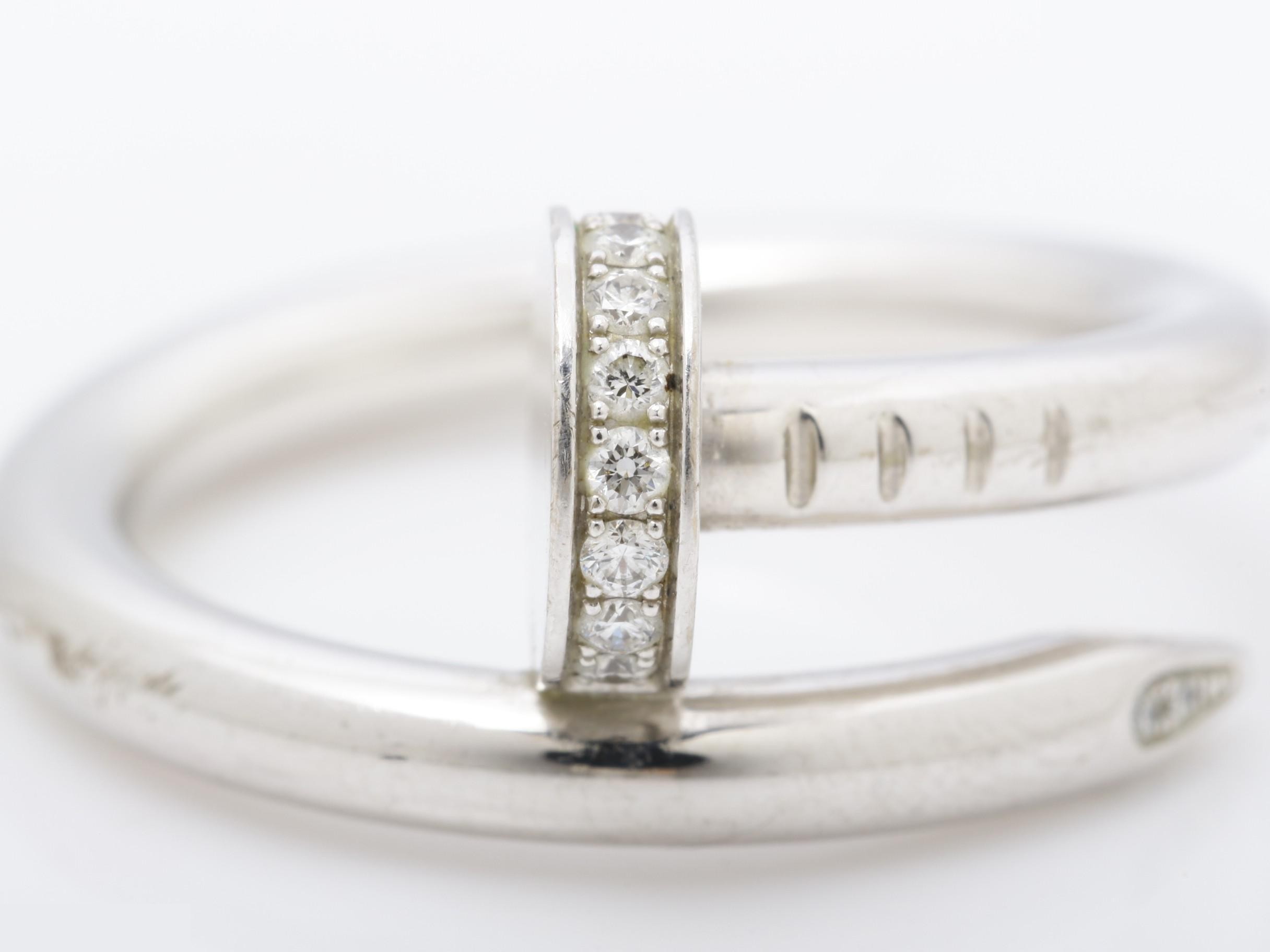 Juste un Clou ring, 750 white gold, diamond, 7g, size #47 — view 2