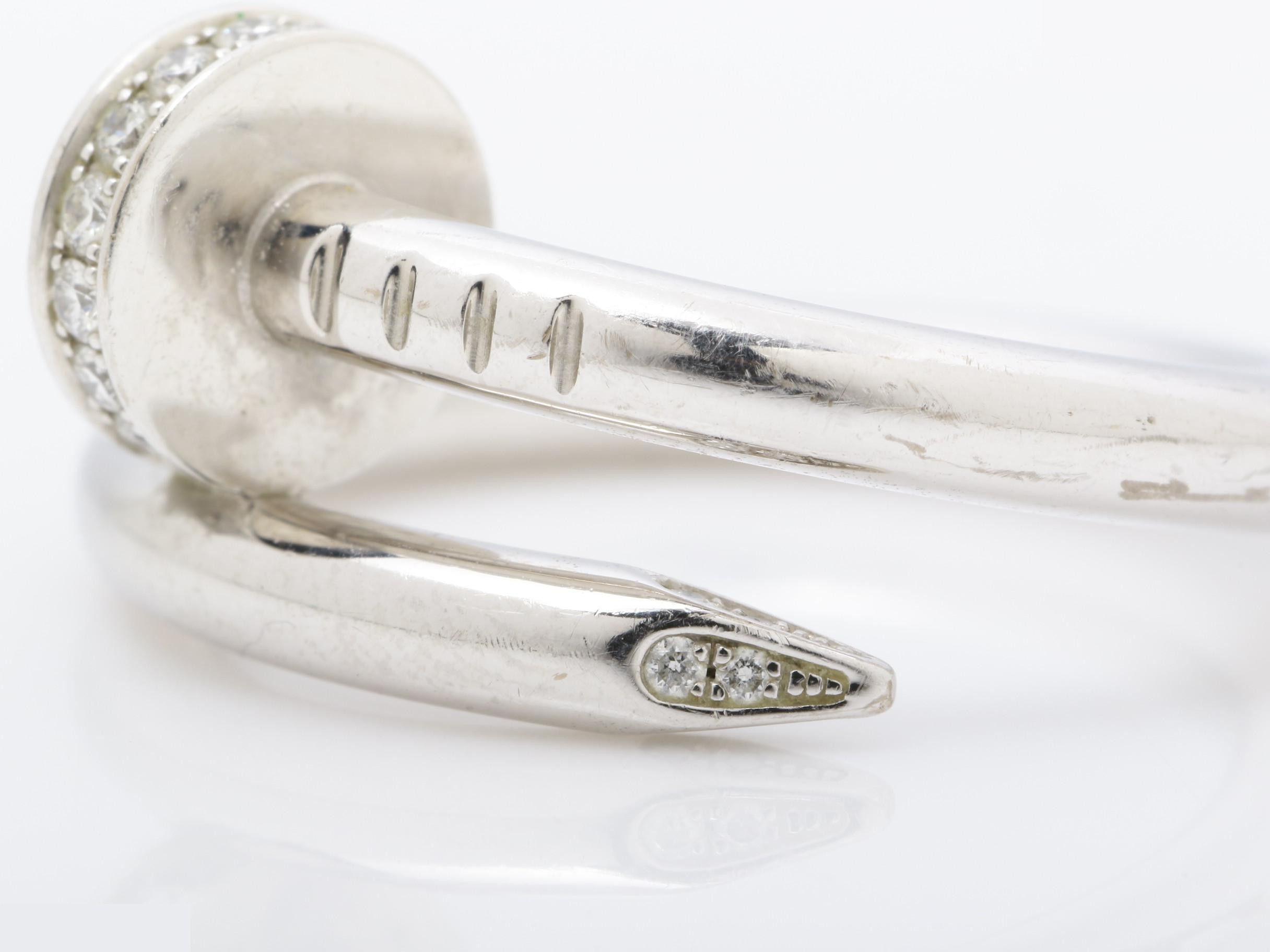 Juste un Clou ring, 750 white gold, diamond, 7g, size #47 — view 3