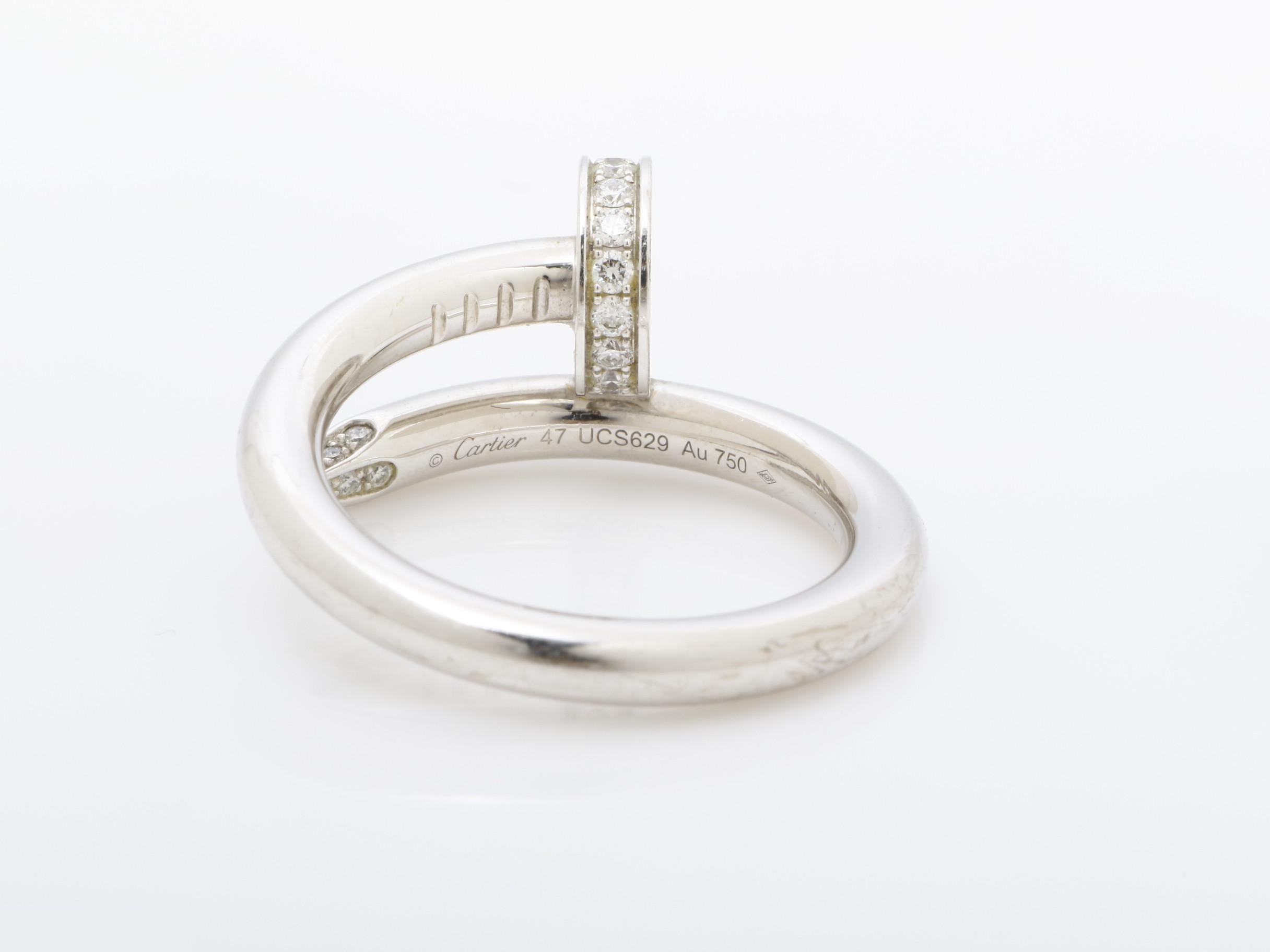 Juste un Clou ring, 750 white gold, diamond, 7g, size #47 — view 4